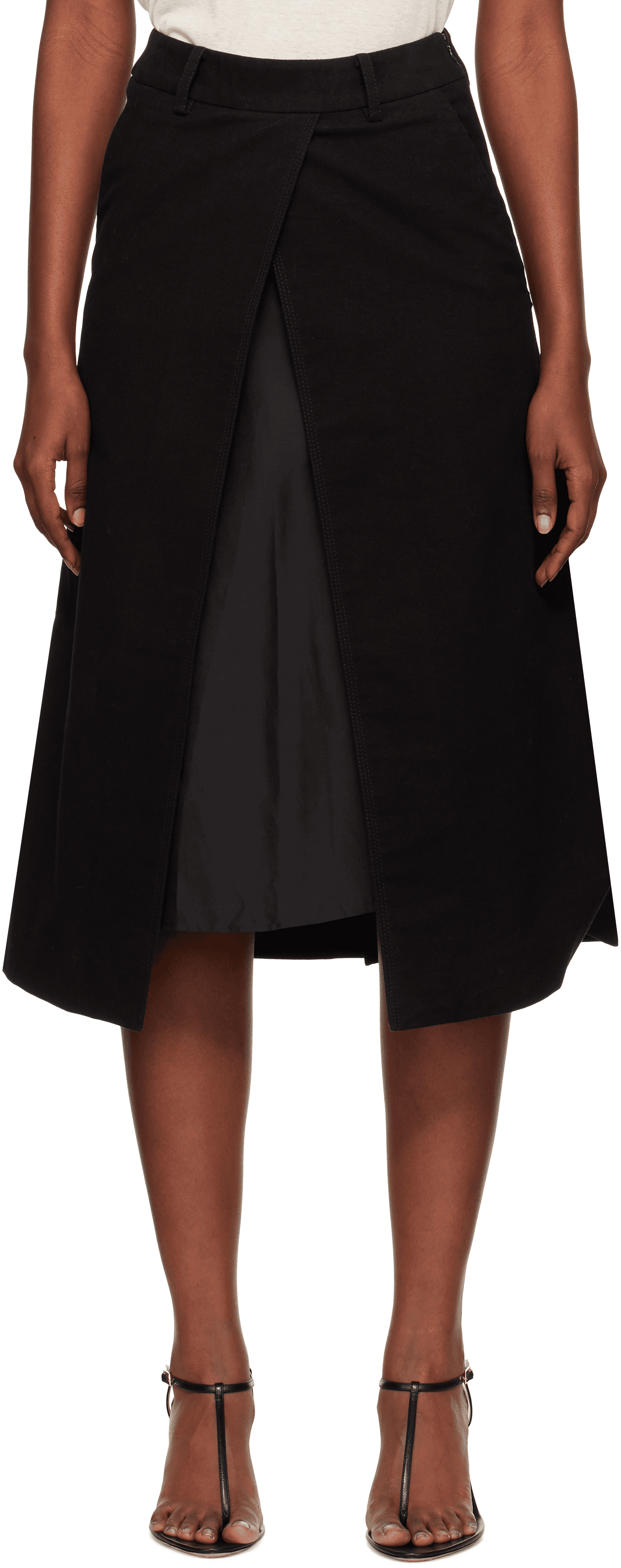 Black Grace Midi Skirt - Image 1