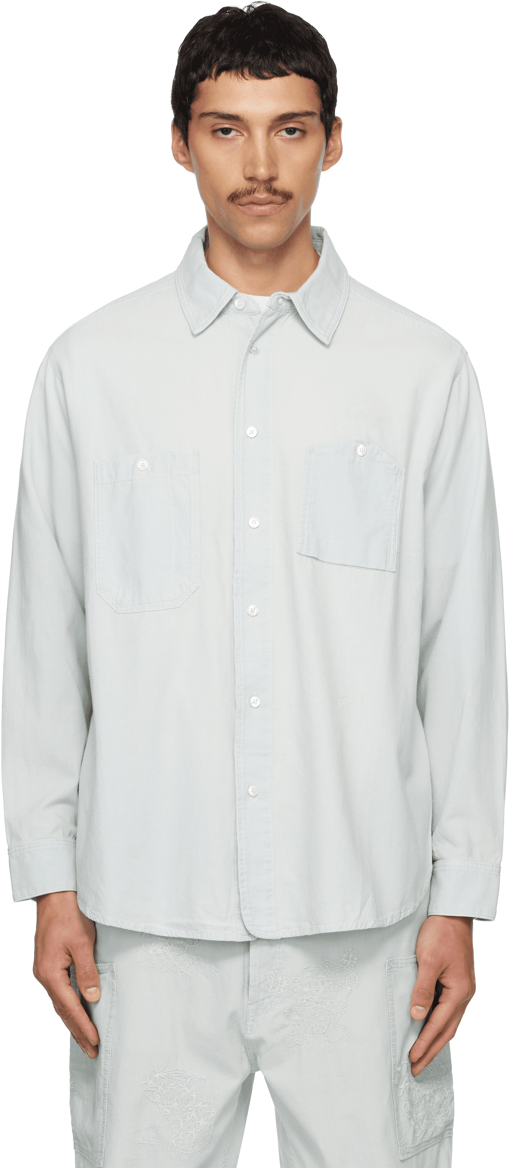 Blue Kenzo Paris Workwear Shirt - Image 1