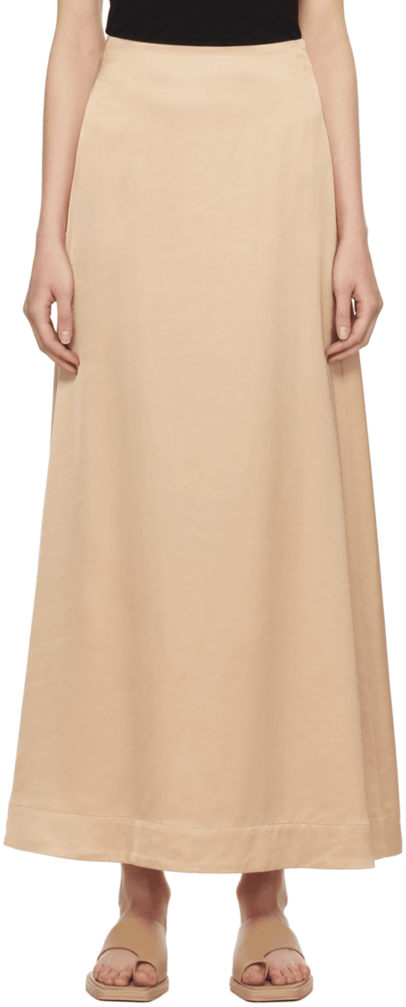 Beige Gilded Maxi Skirt - Image 1