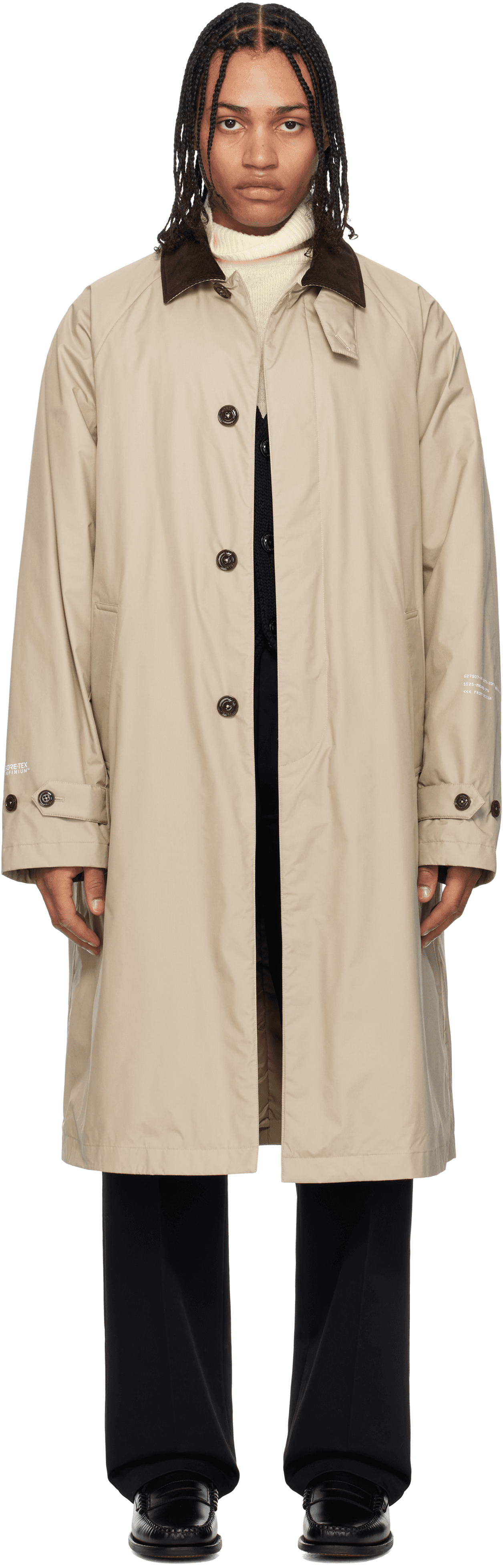 Moncler x FRGMT Hiroshi Fujiwara Beige Nabeh Down Coat - Image 1