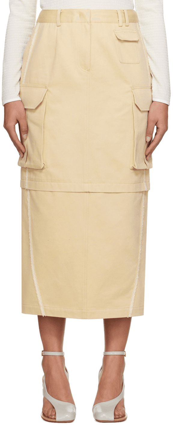 Beige Joel Cargo Maxi Skirt - Image 1