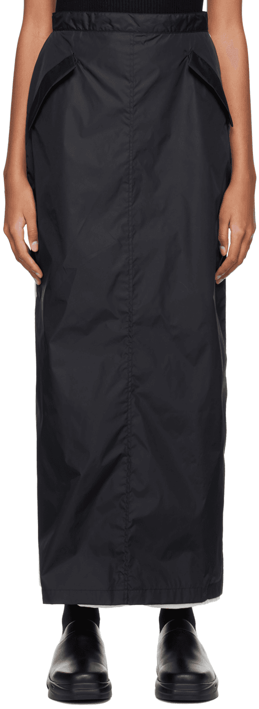 Black Layered Midi Skirt - Image 1