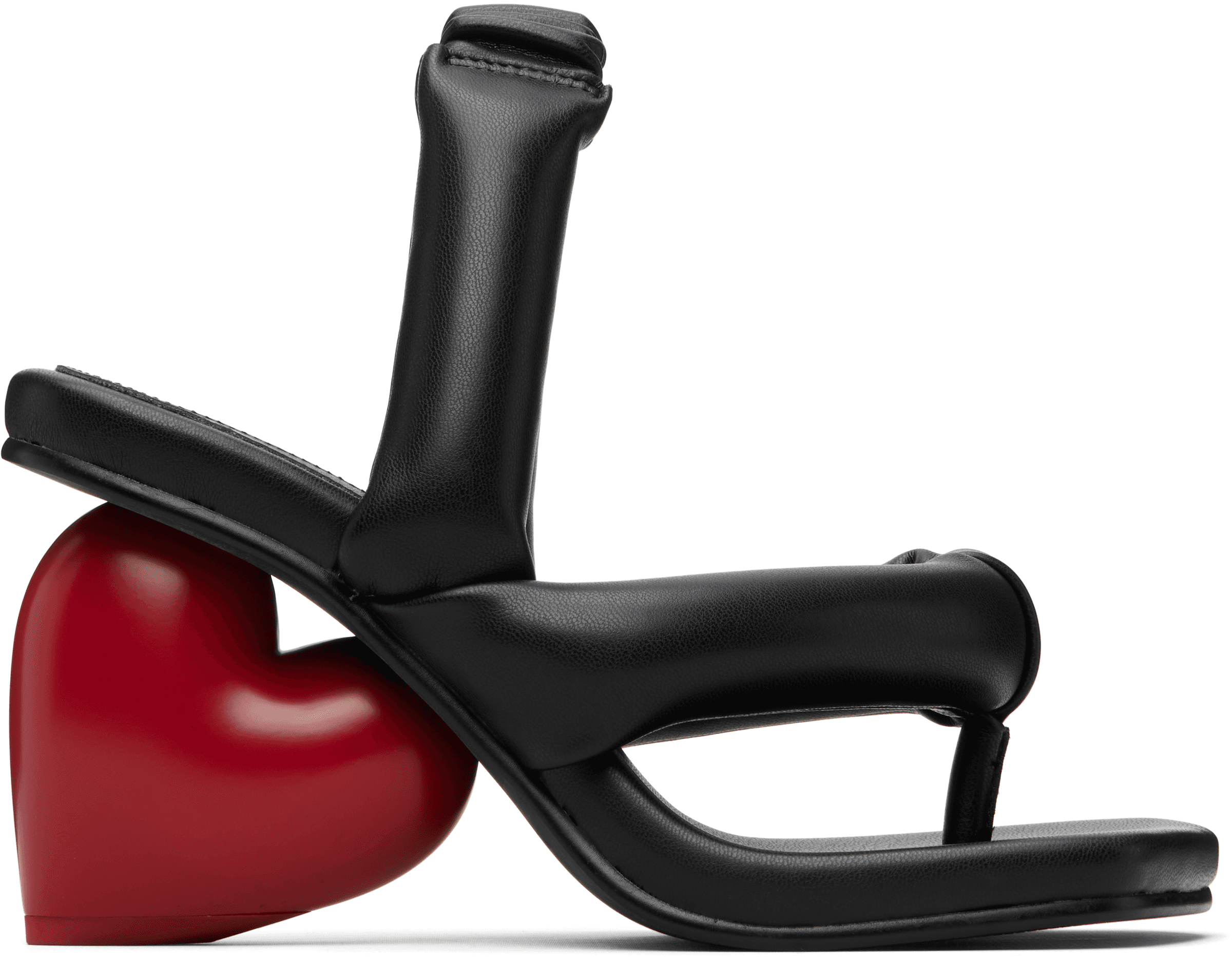 Black Love Heeled Sandals - Image 1