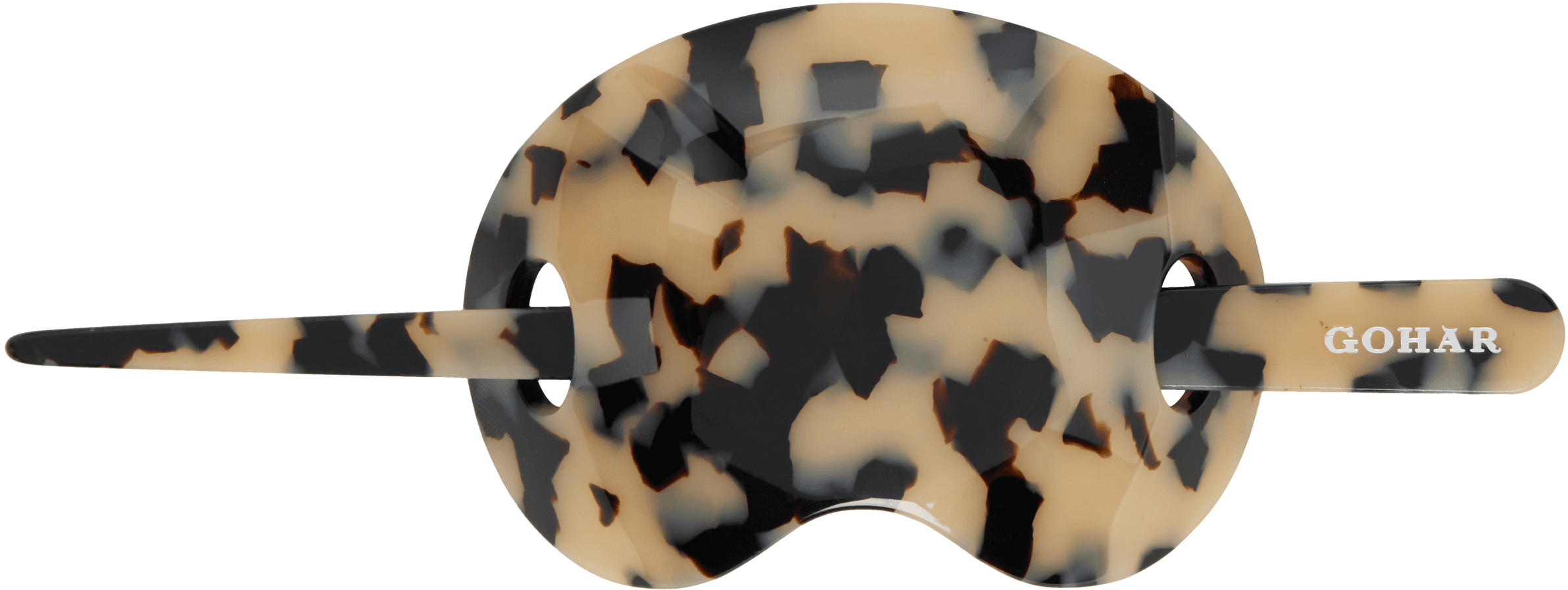 Beige & Black Bean Barrette - Image 1