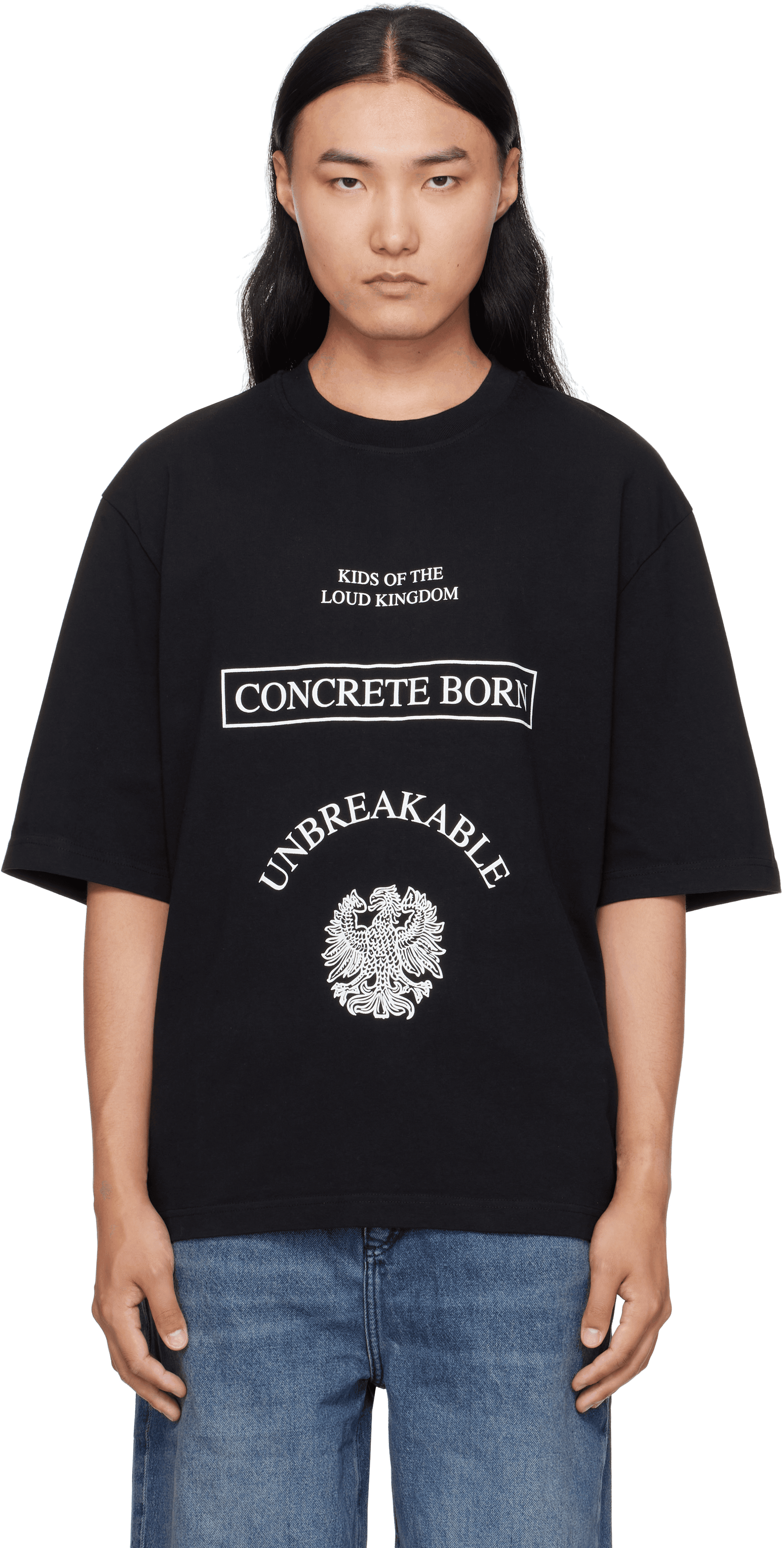 Black 'Kingdom' Oversized T-shirt - Image 1