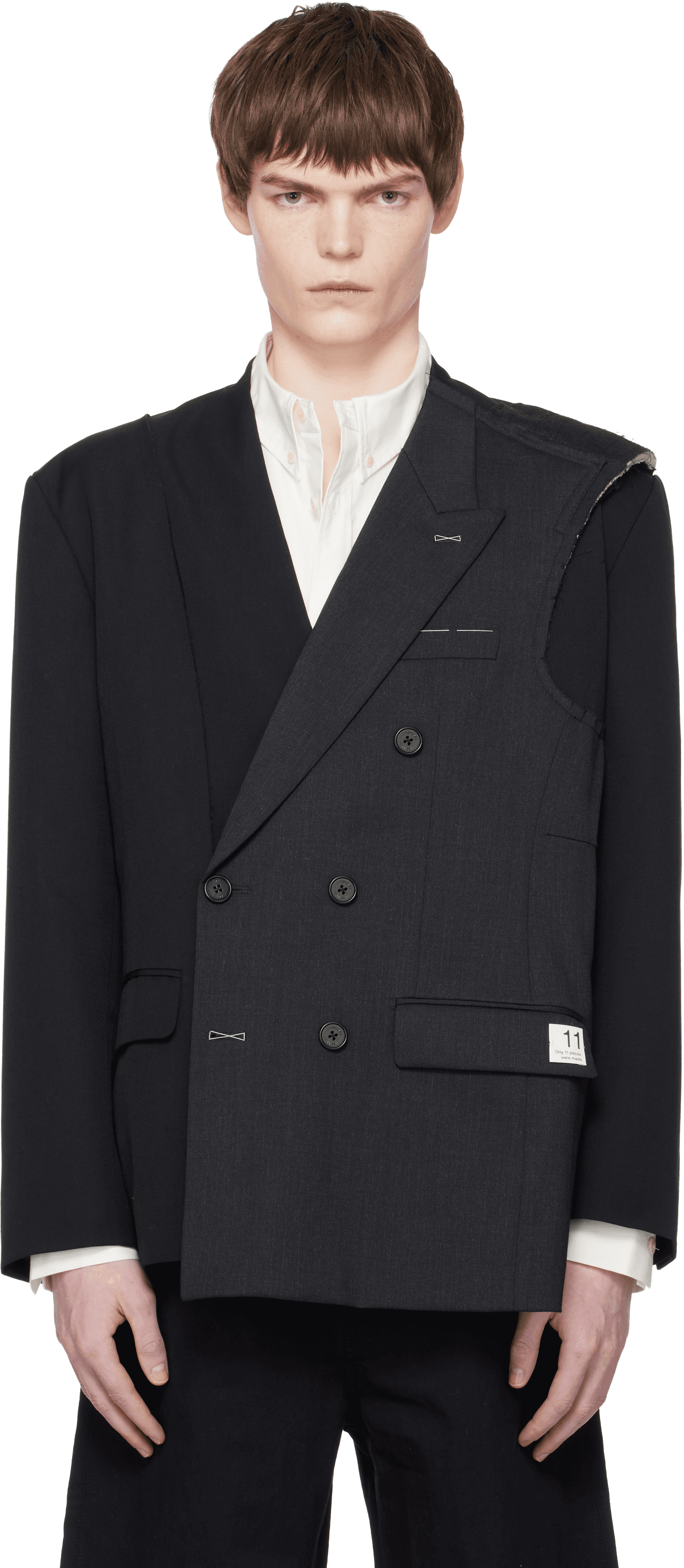 Black Jacket Patch Blazer - Image 1