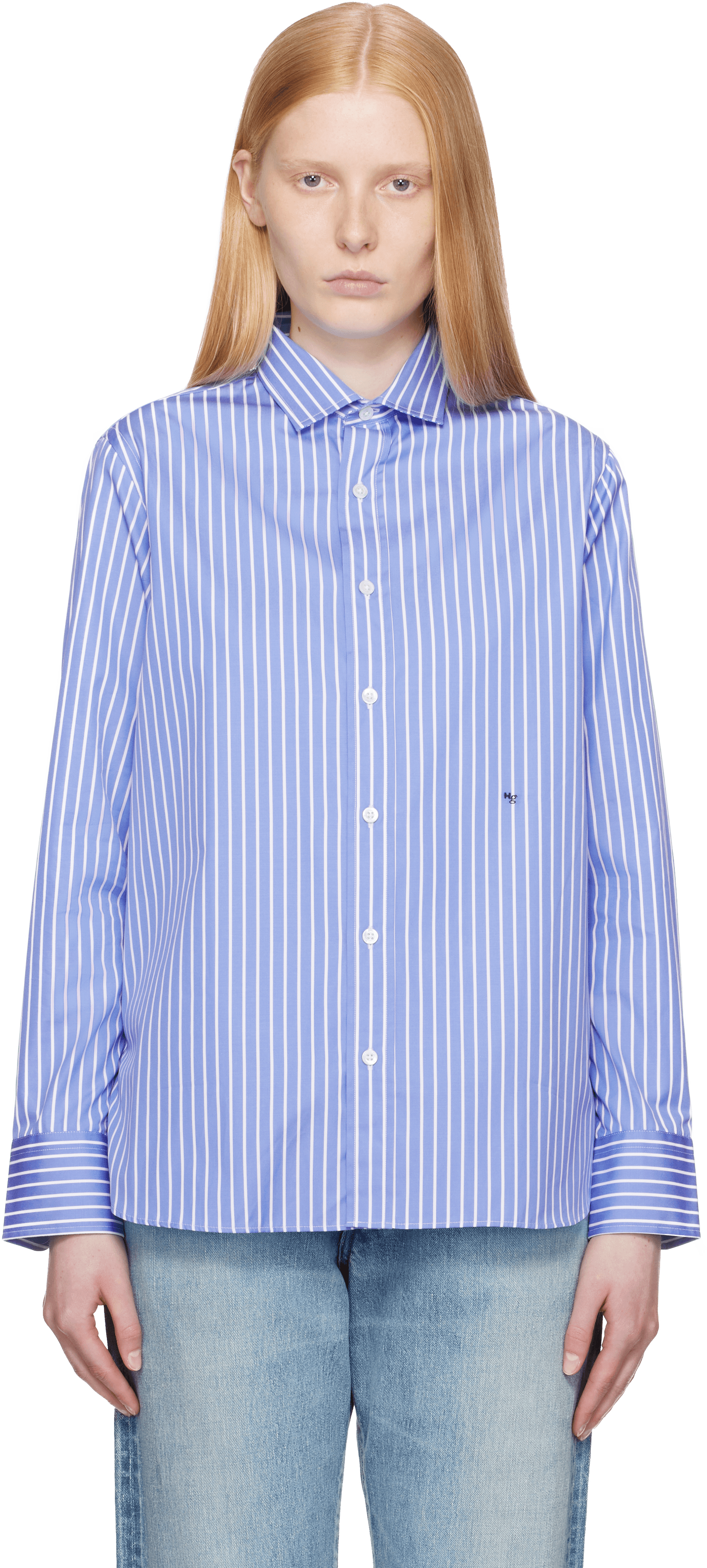 Blue Classic Stripe Shirt - Image 1