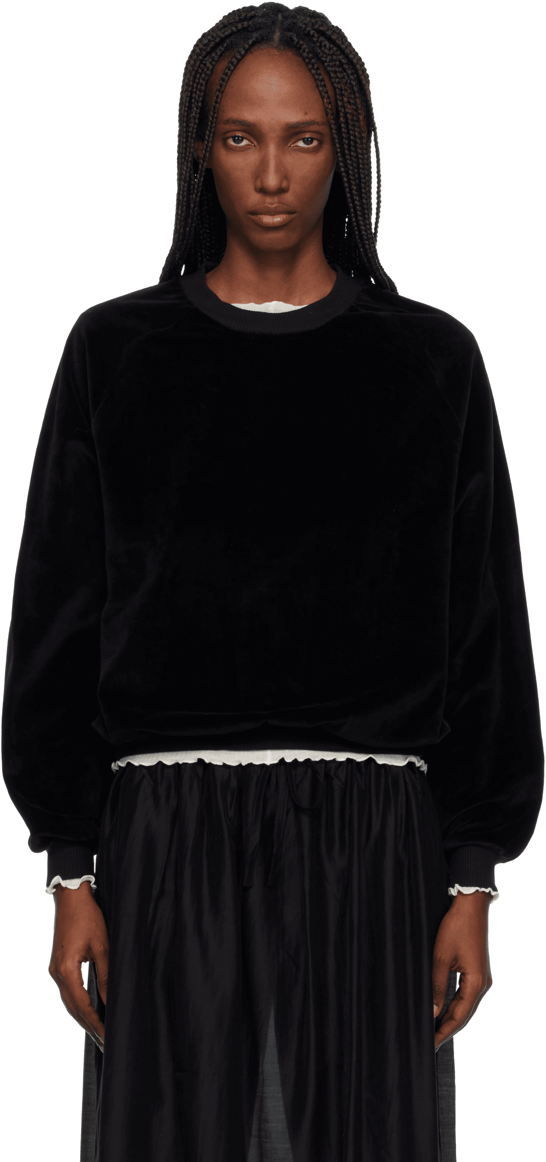 Black Rim Raglan Sweatshirt - Image 1