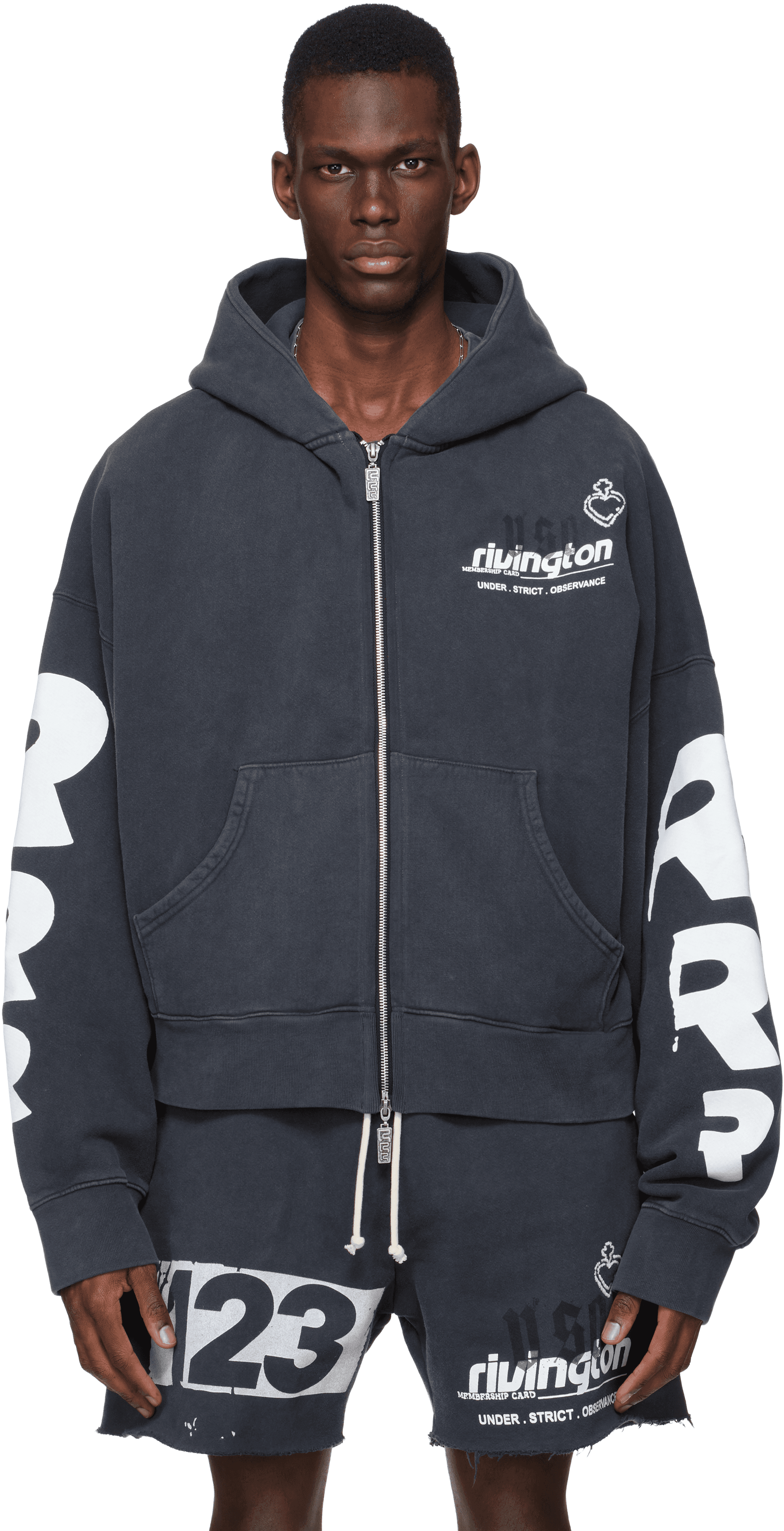 Black Membership USO Zip Hoodie - Image 1