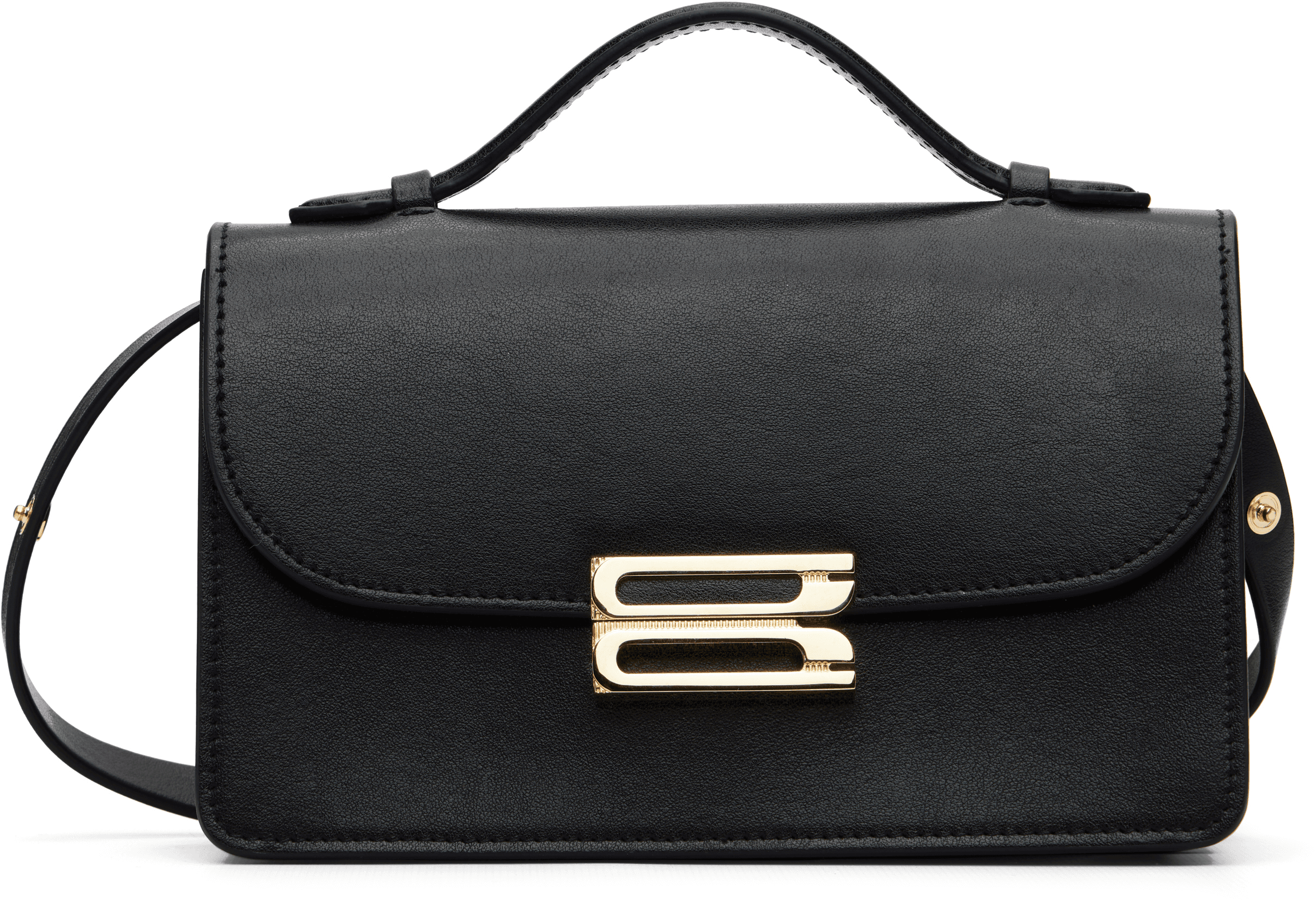 Black Small Leather Dorian Bag - Image 1