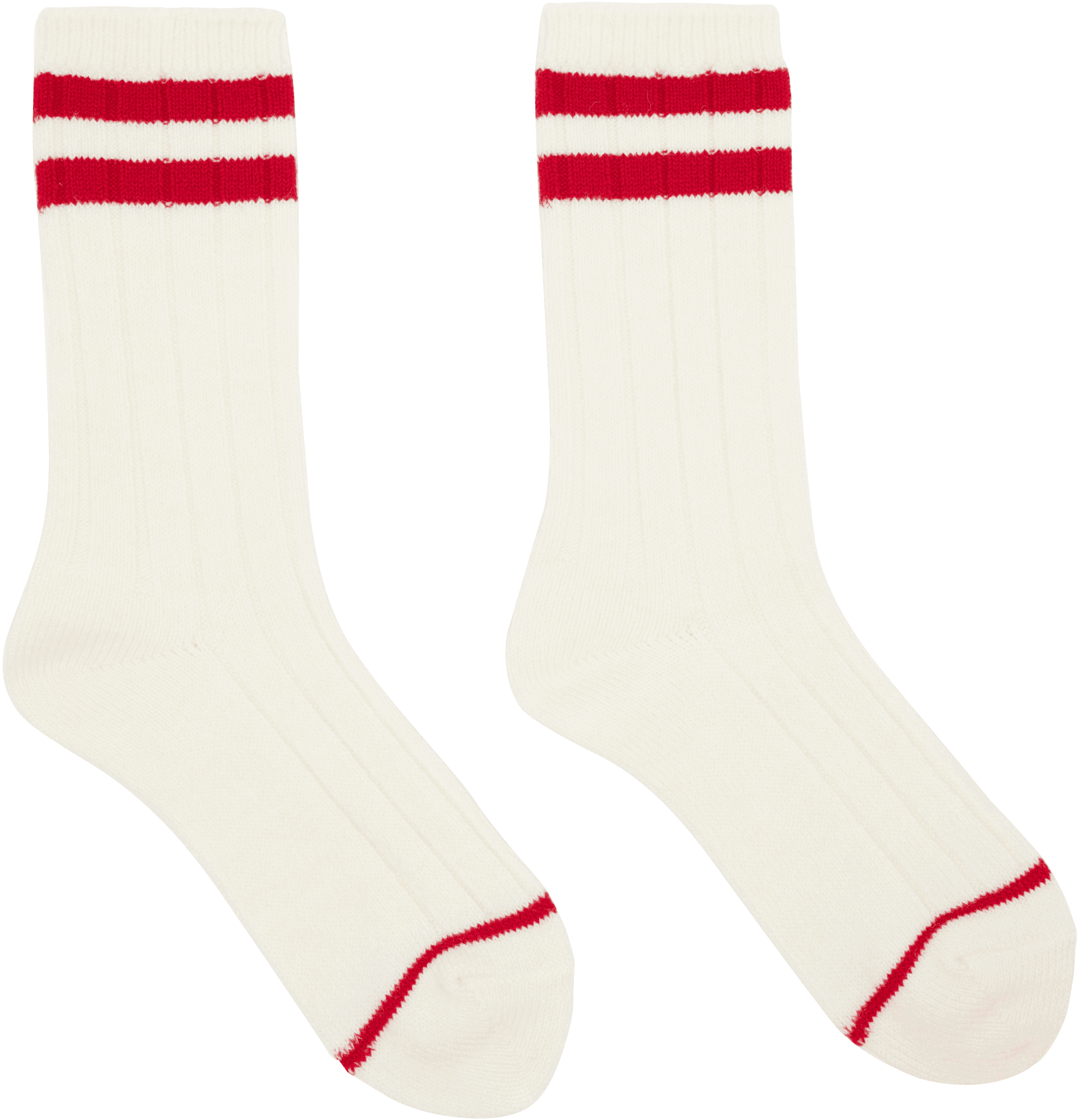 Off-White Striped Socks - Image 1