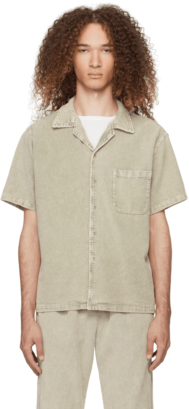 Khaki Buttoned Shirt - Image 1