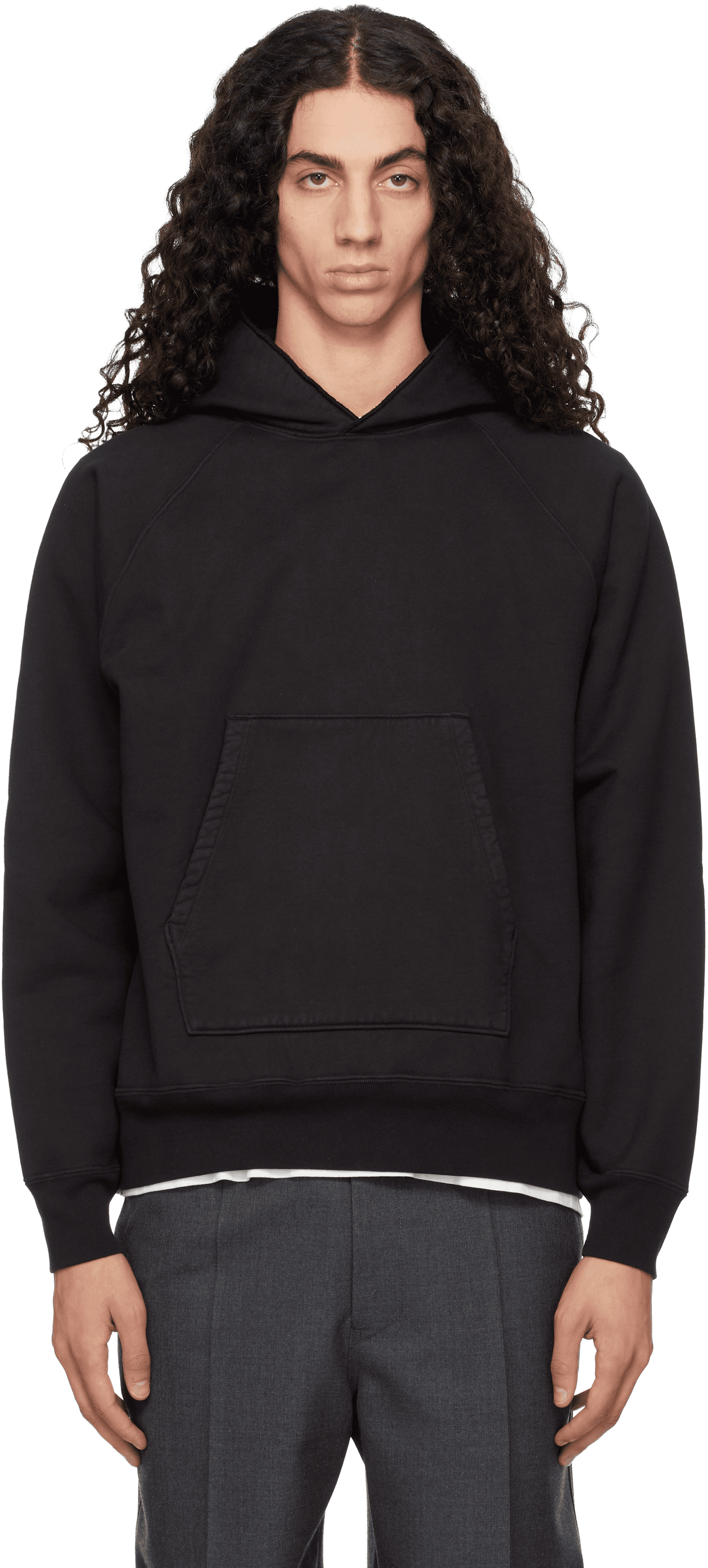 Black Super Weighted Hoodie - Image 1