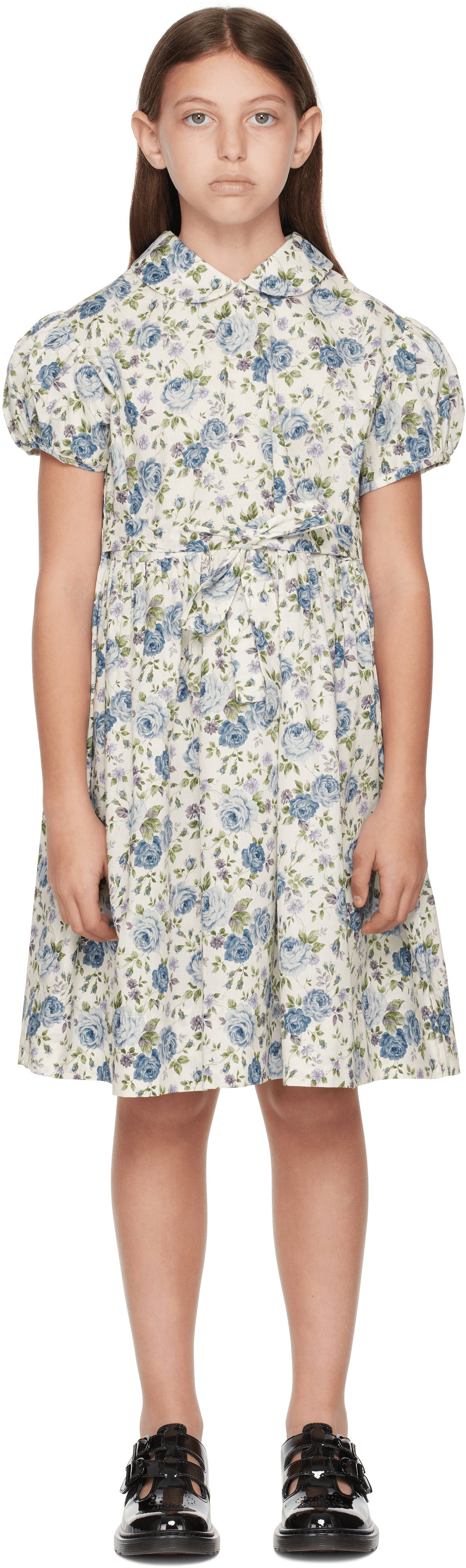 SSENSE Exclusive Kids Blue & Off-White Pinky Dress - Image 1