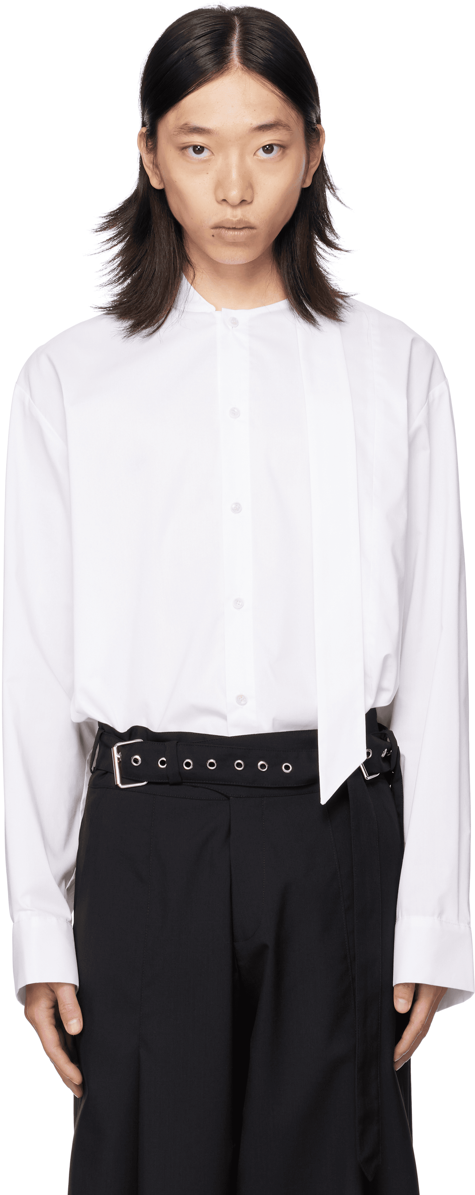 White Scarf Shirt - Image 1