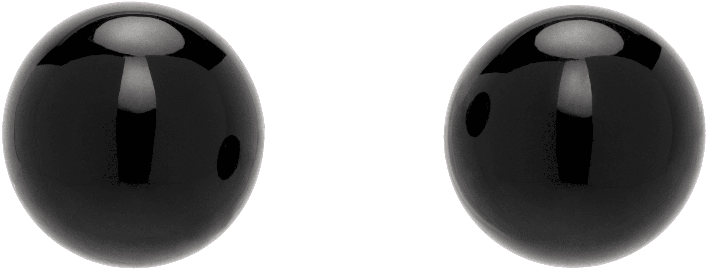 Onyx Boule Stud Earrings - Image 1
