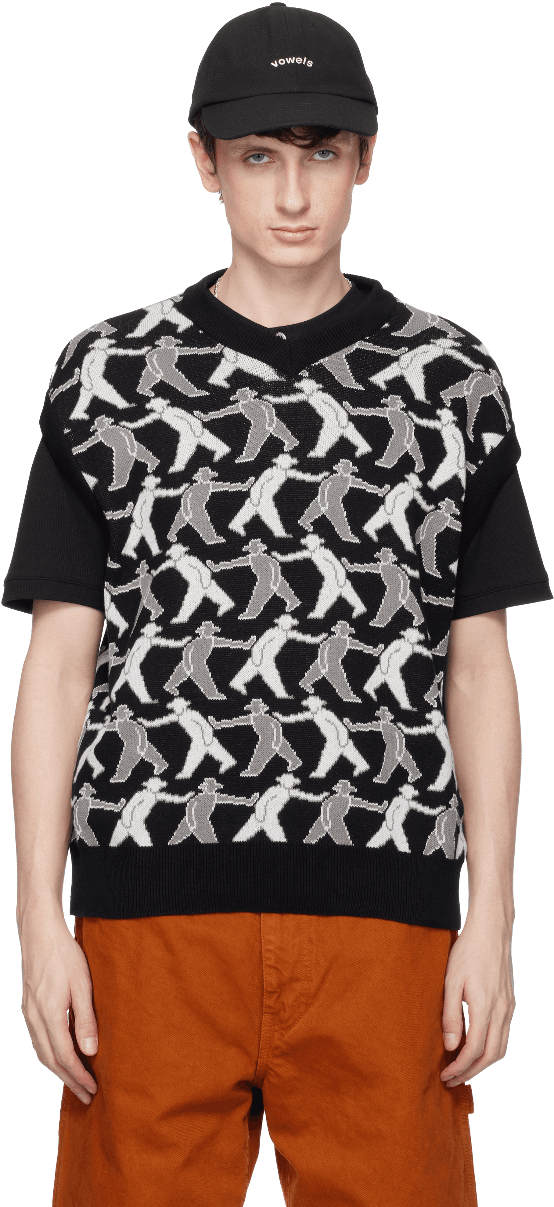 Black Tag-A-Long Knitted Vest - Image 1