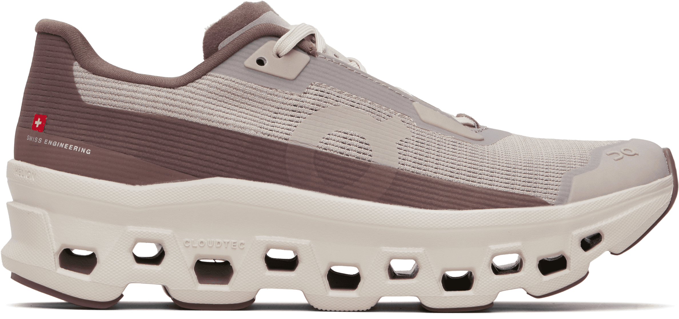 Taupe & Burgundy Cloudmonster Void Sneakers - Image 1