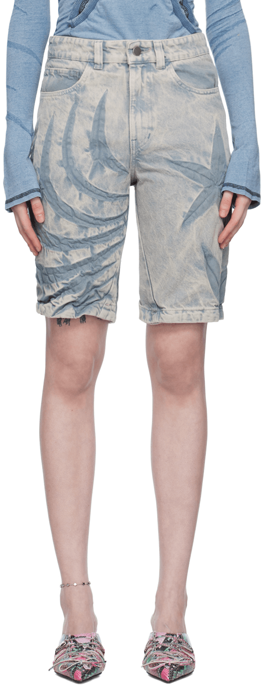 SSENSE Exclusive Blue Denim Shorts - Image 1