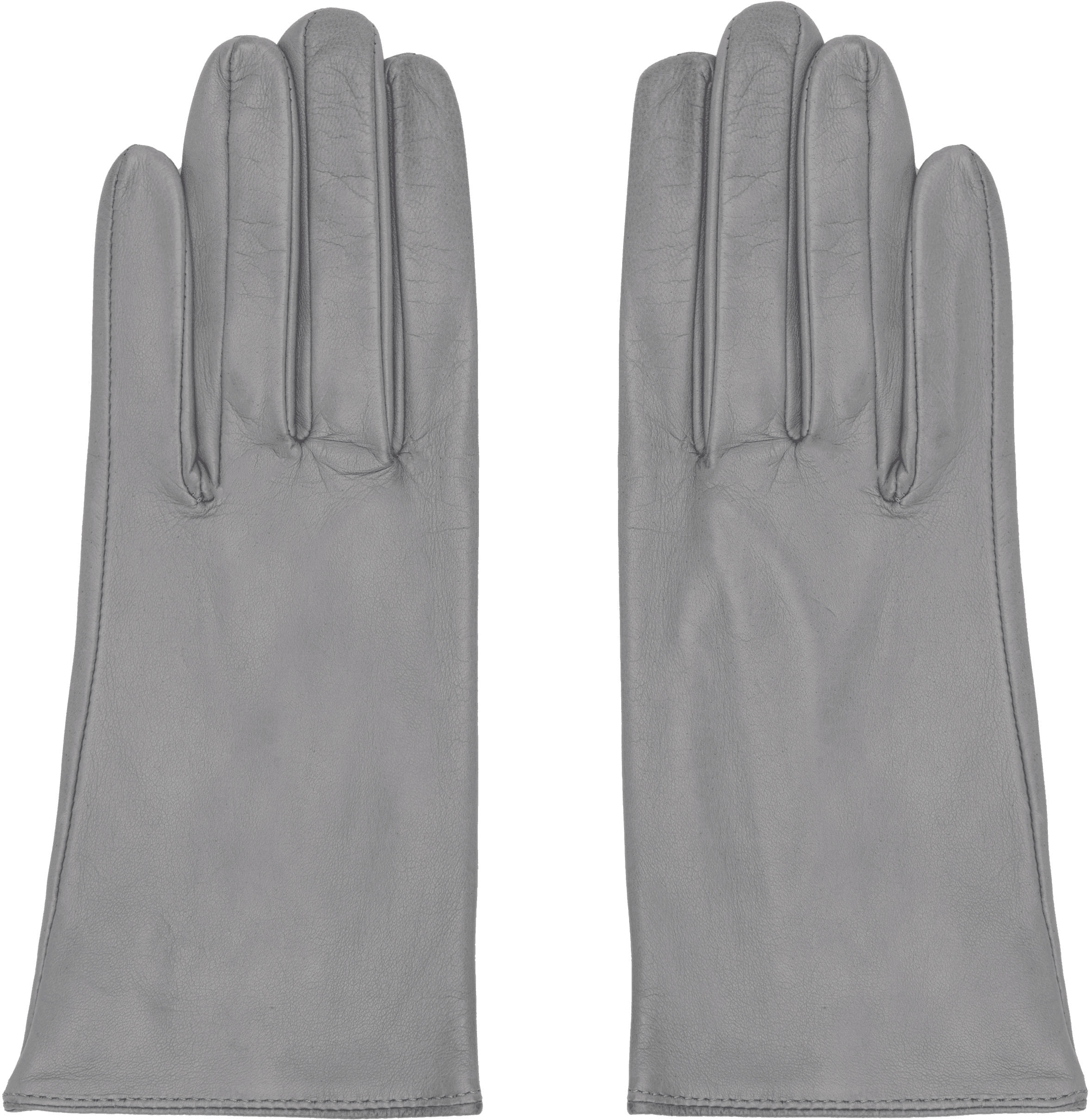 Gray Washable Leather Gloves - Image 1