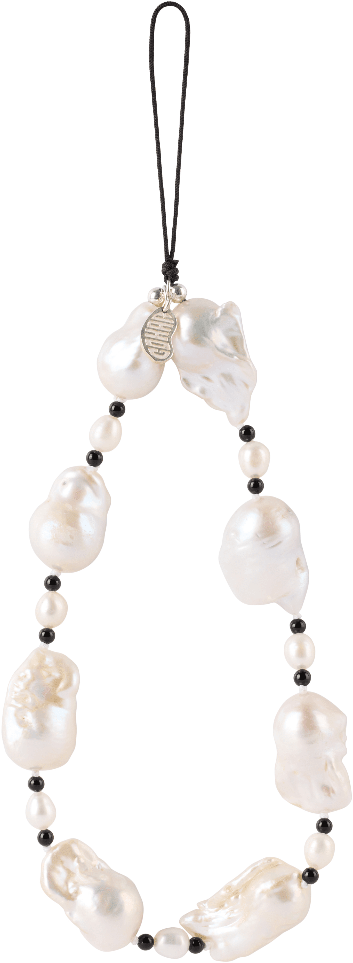 White & Black Phone Charm Wristlet Strap - Image 1