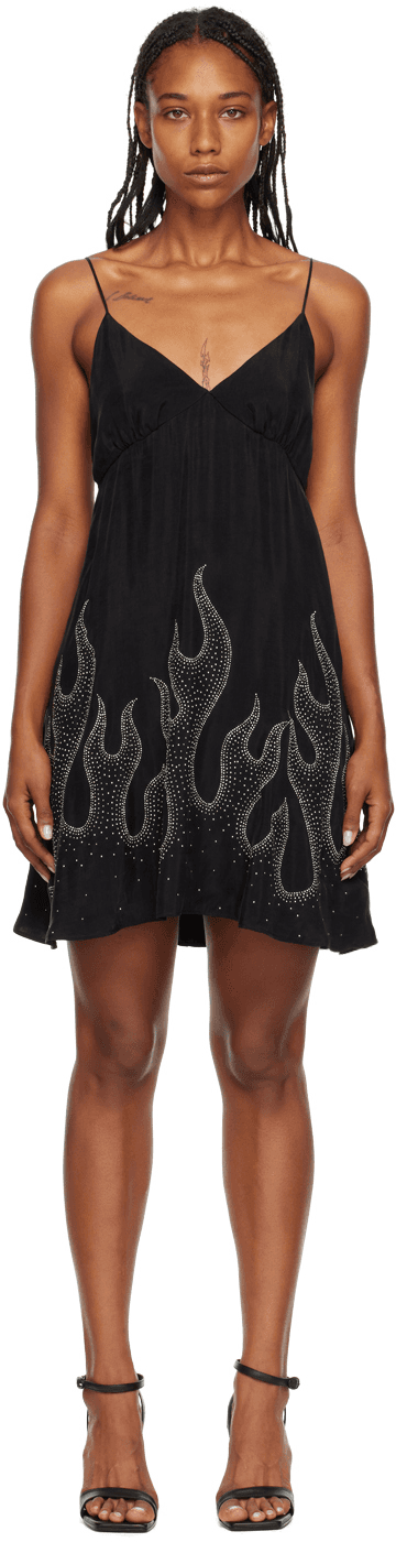 Black Flames Minidress - Image 1