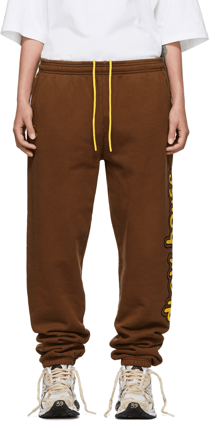 SSENSE Exclusive Brown Cartoon Font Lounge Pants - Image 1