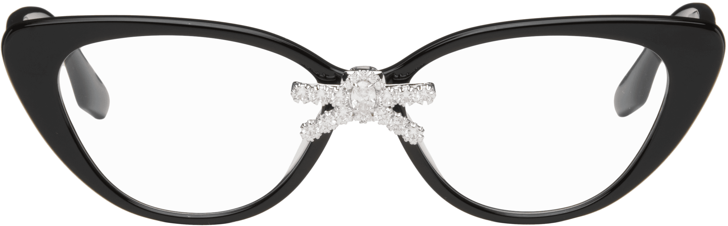 Black YVMIN Edition Front Jeweled-Bowknot Glasses - Image 1