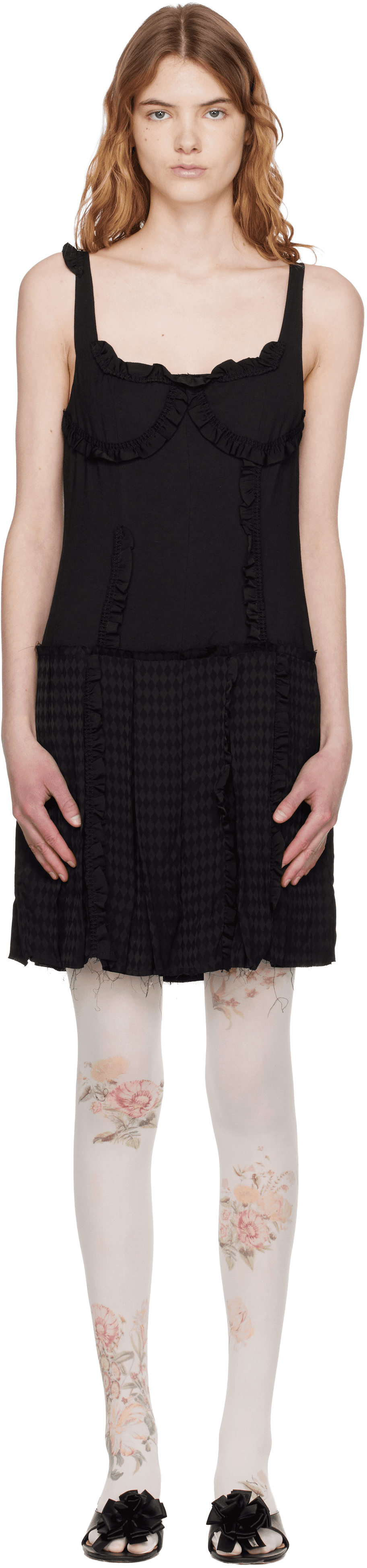 Black Flapper Pleats Midi Dress - Image 1
