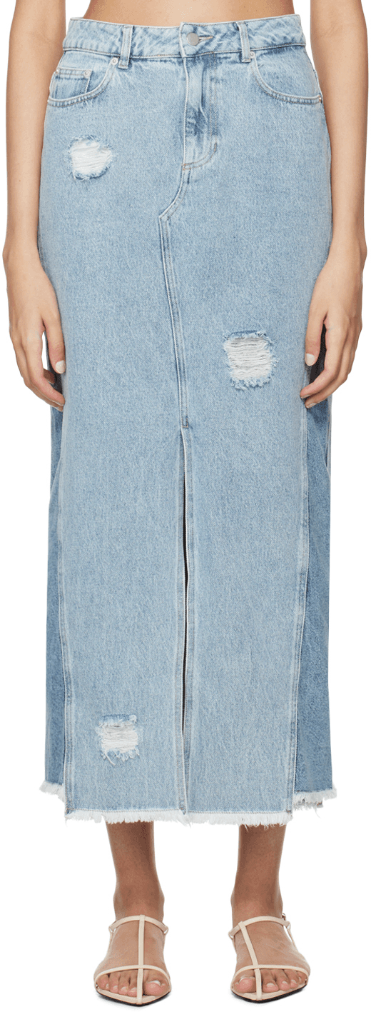 Blue Louisa Denim Maxi Skirt - Image 1