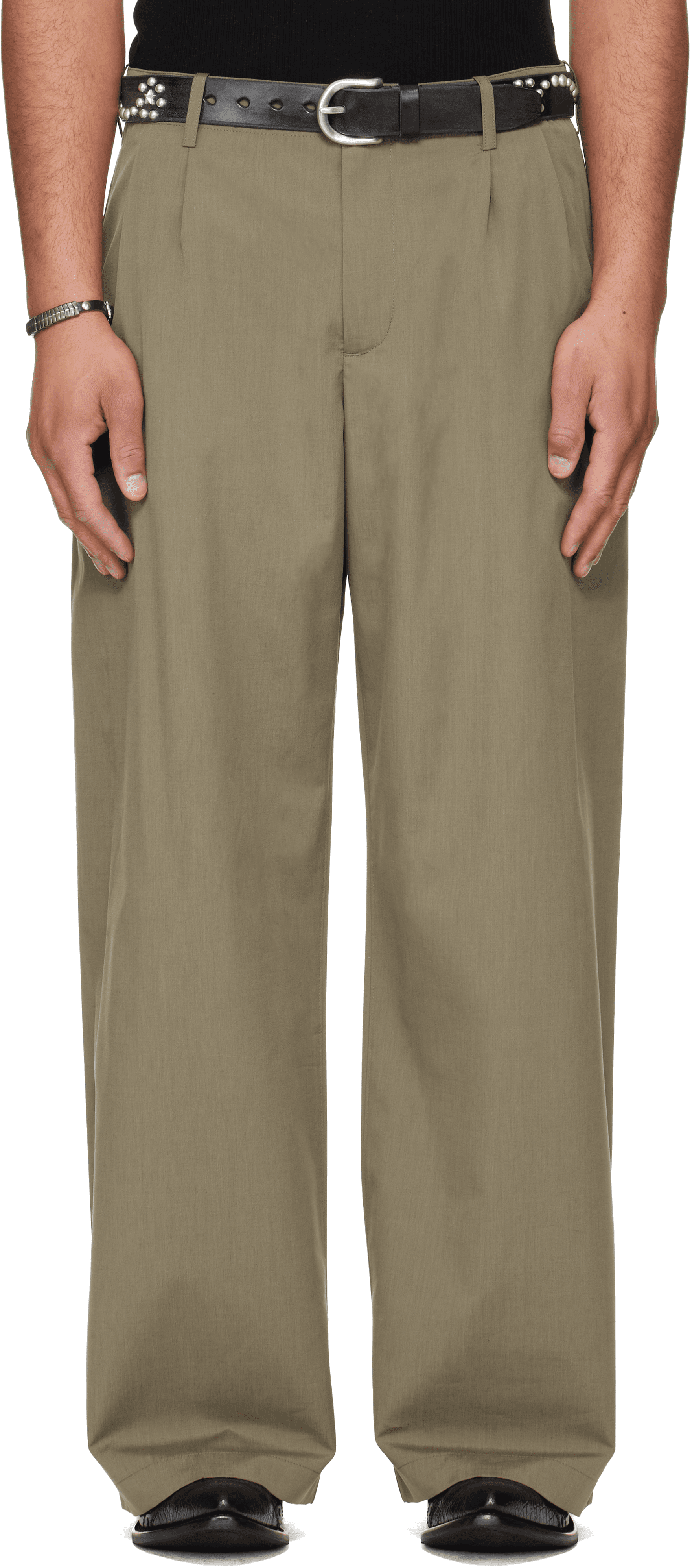 Khaki Bridge Chino Trousers - Image 1