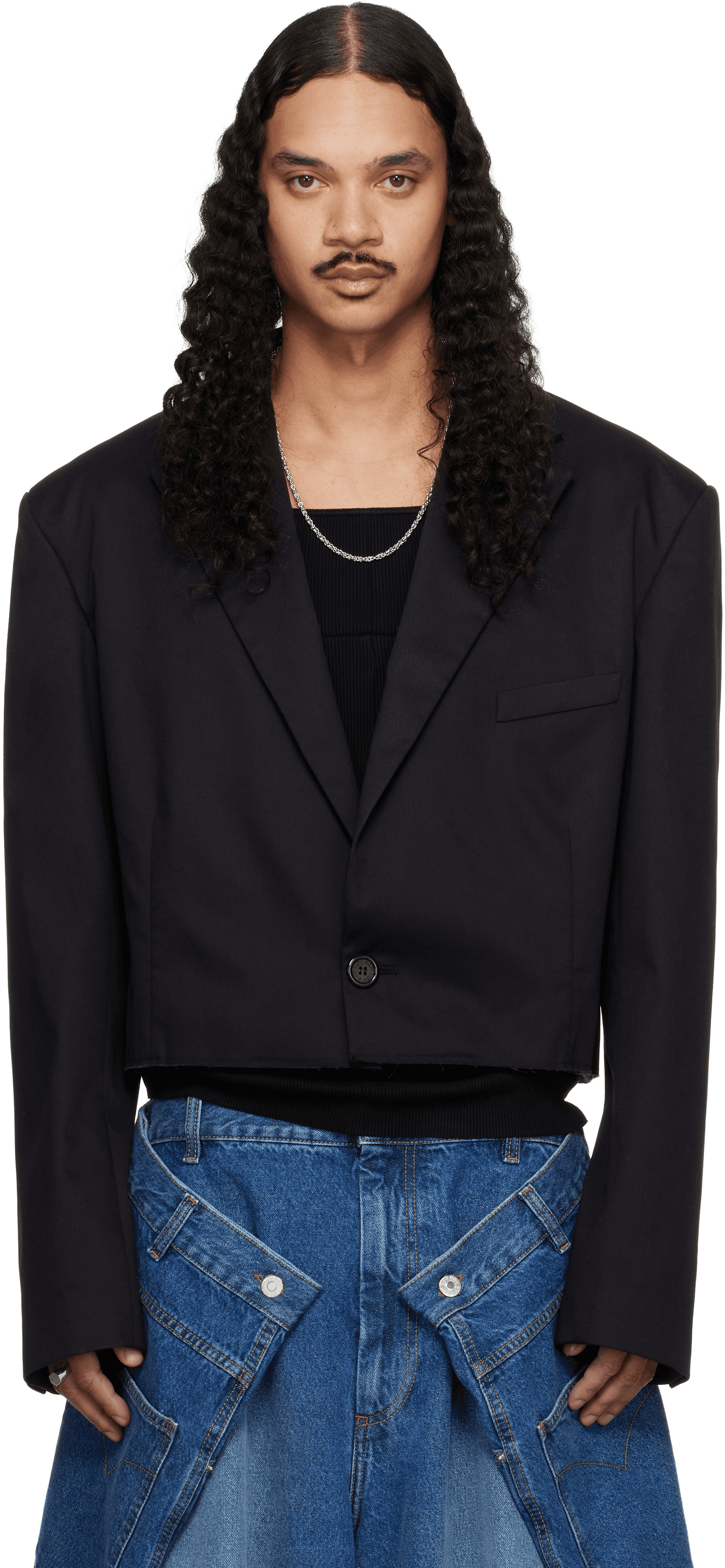 Black Slashed Blazer - Image 1