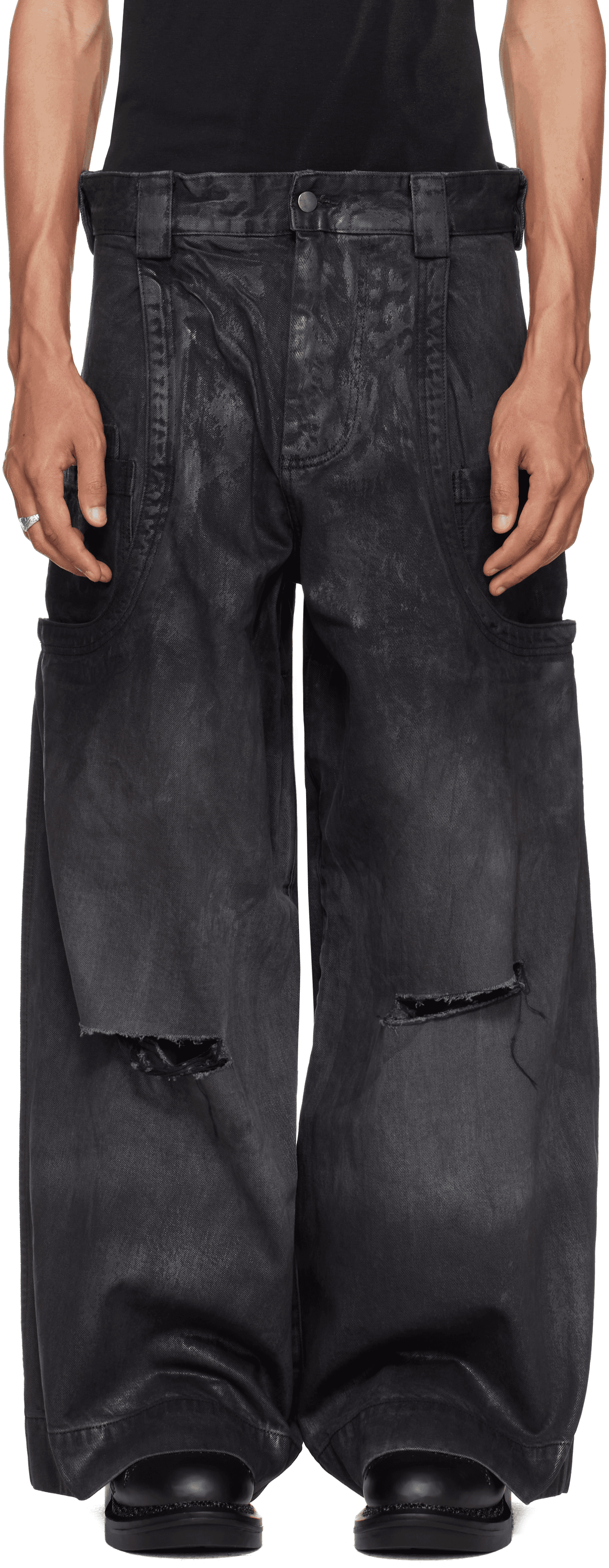 Black Sevar Rof Low Pocket Jeans - Image 1