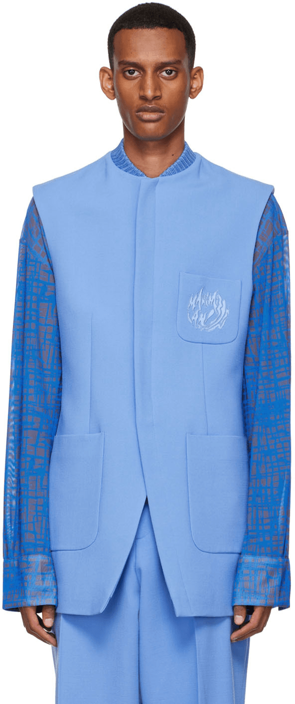 Blue Polyester Vest - Image 1