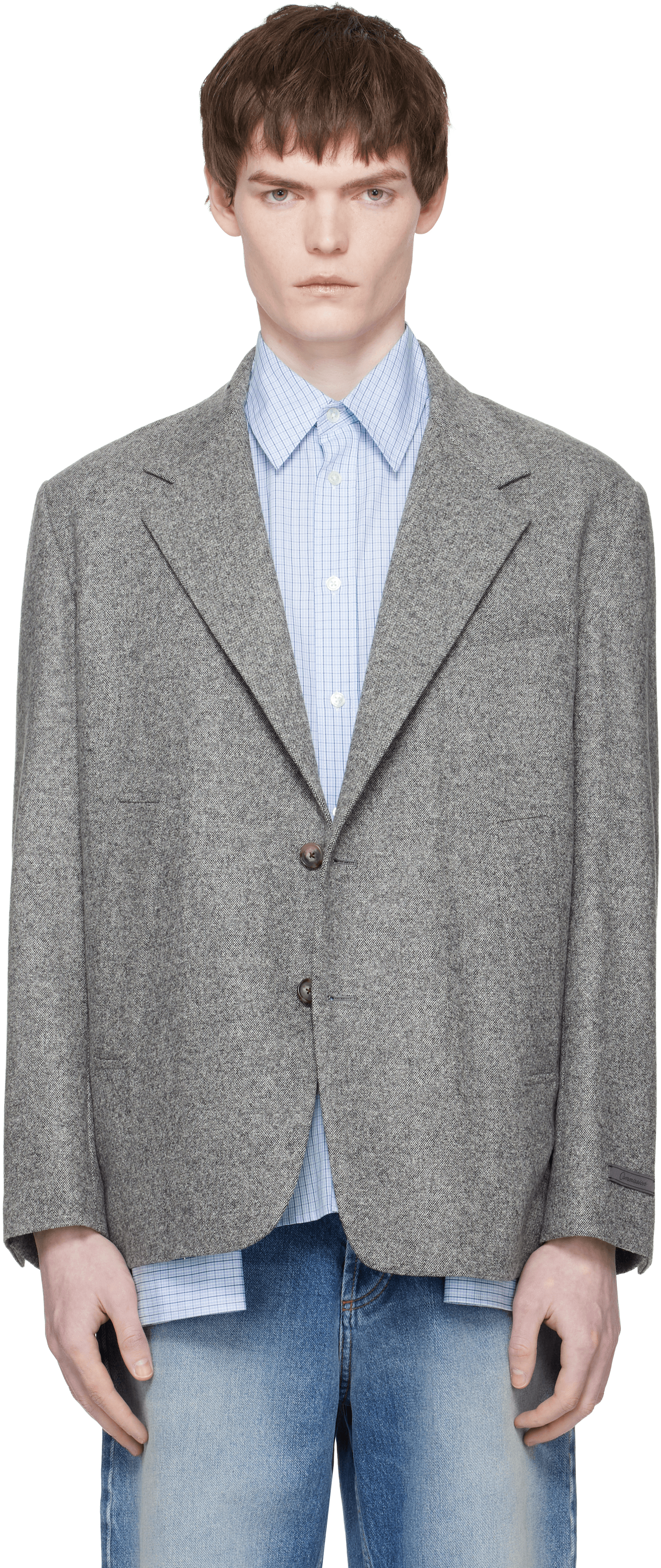 Gray Varsity Blazer - Image 1