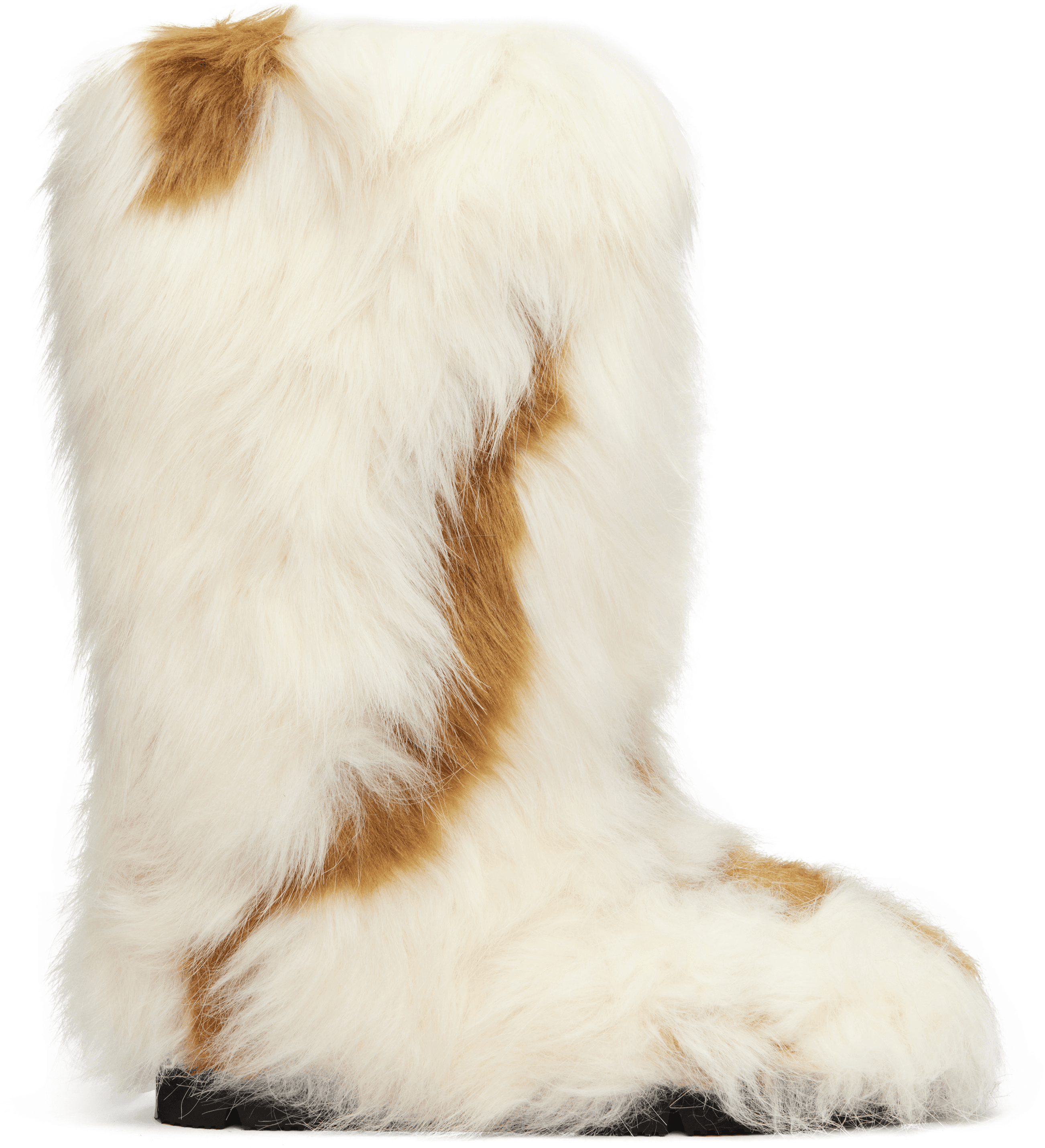 Beige & Brown Fofo Long Boots - Image 1