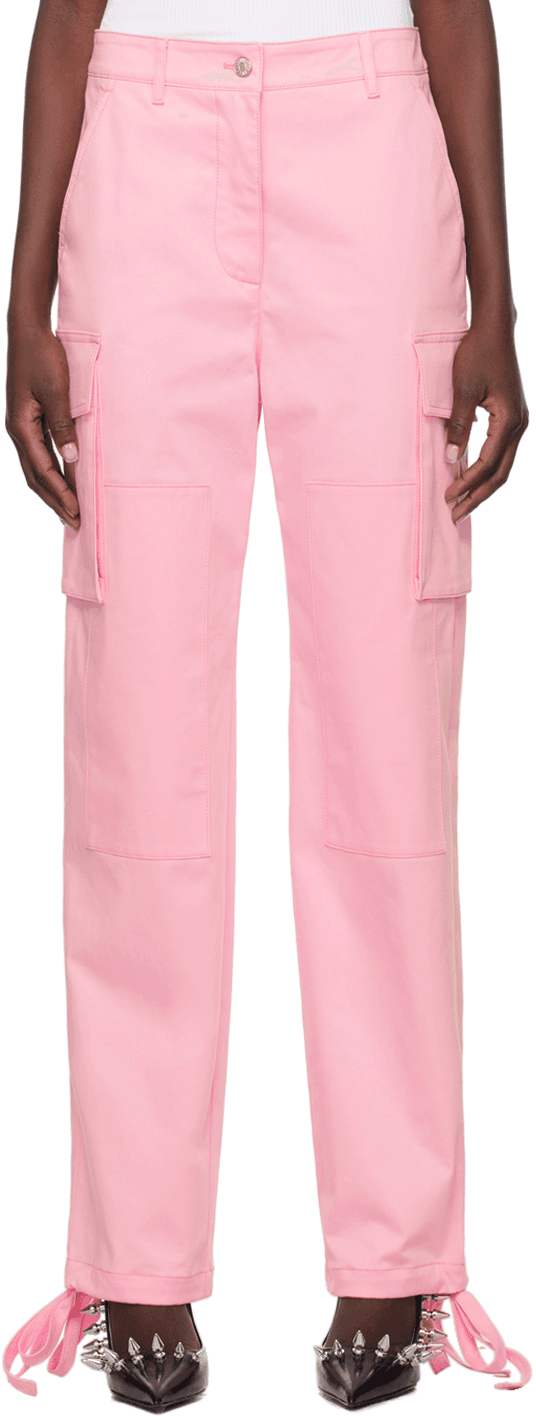 Pink Panel Cargo Pants - Image 1