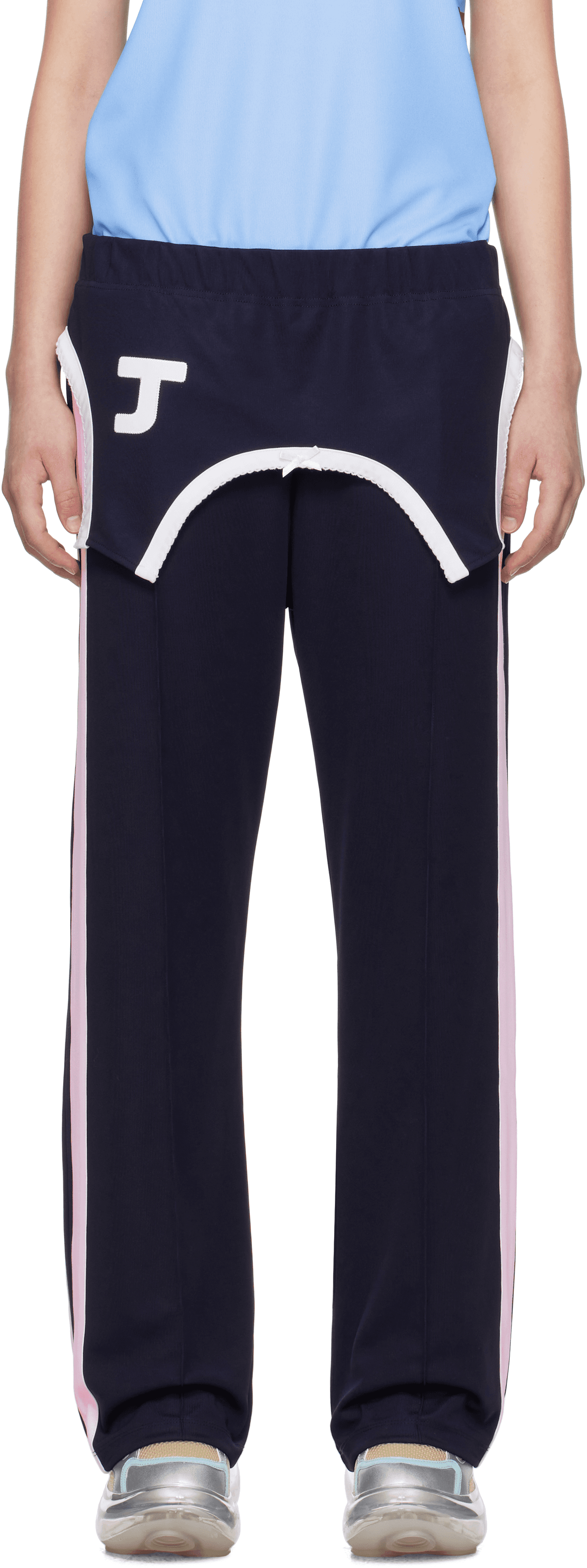 SSENSE Exclusive Navy JennyFax Edition Layered Track Pants - Image 1