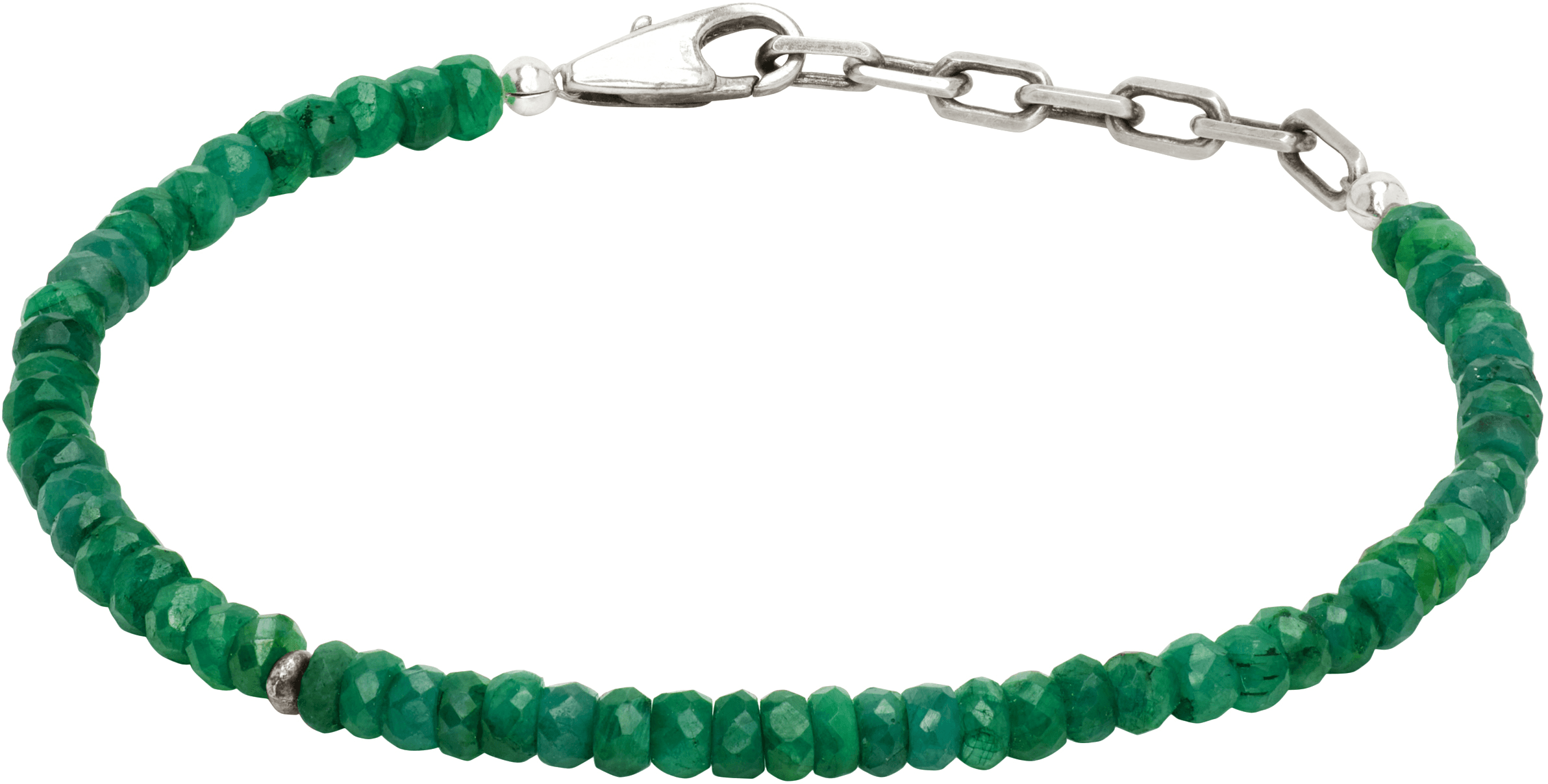 Beaded Stones Emerald Bracelet - Image 1