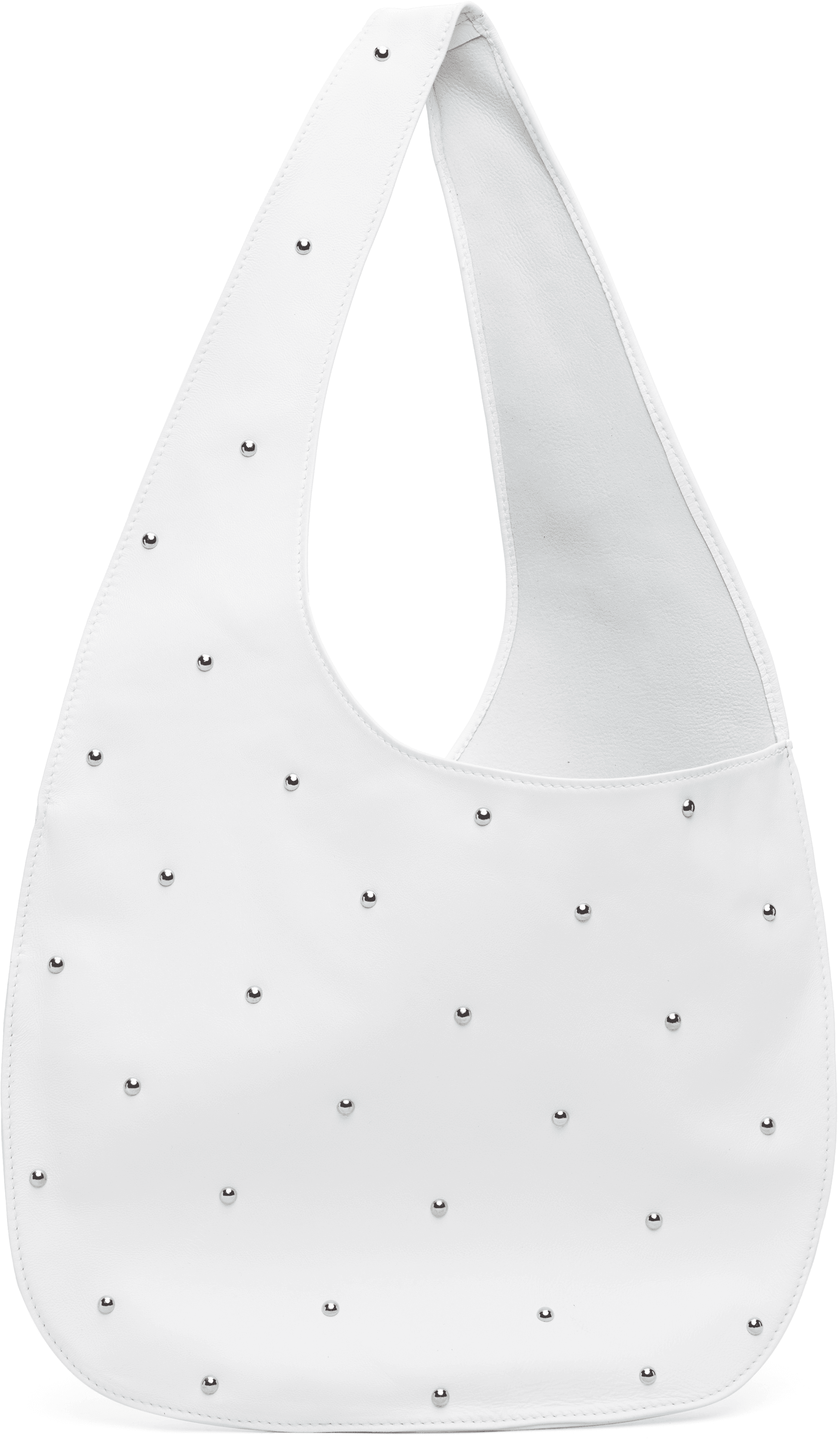 White Lara Multi Stud Tote - Image 1