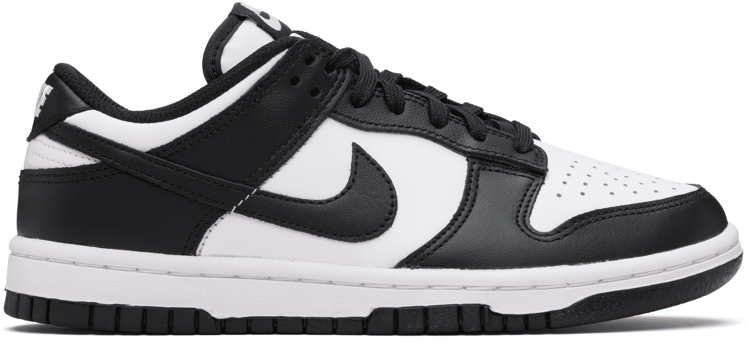 White & Black Dunk Low Sneakers - Image 1
