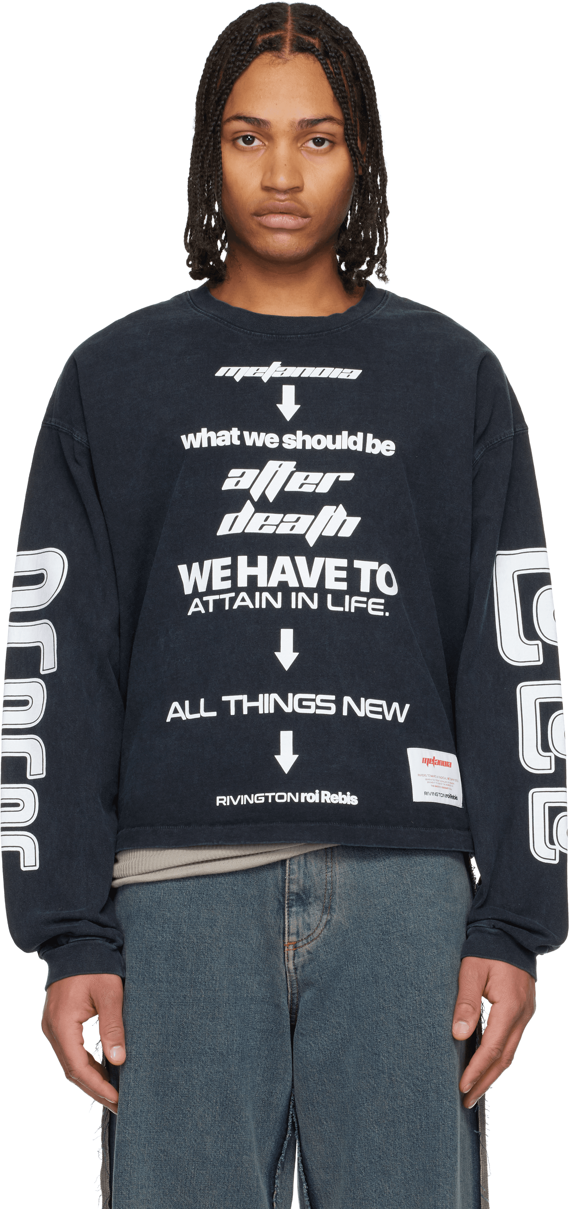 Black 'After Death' CVA LS T-shirt - Image 1