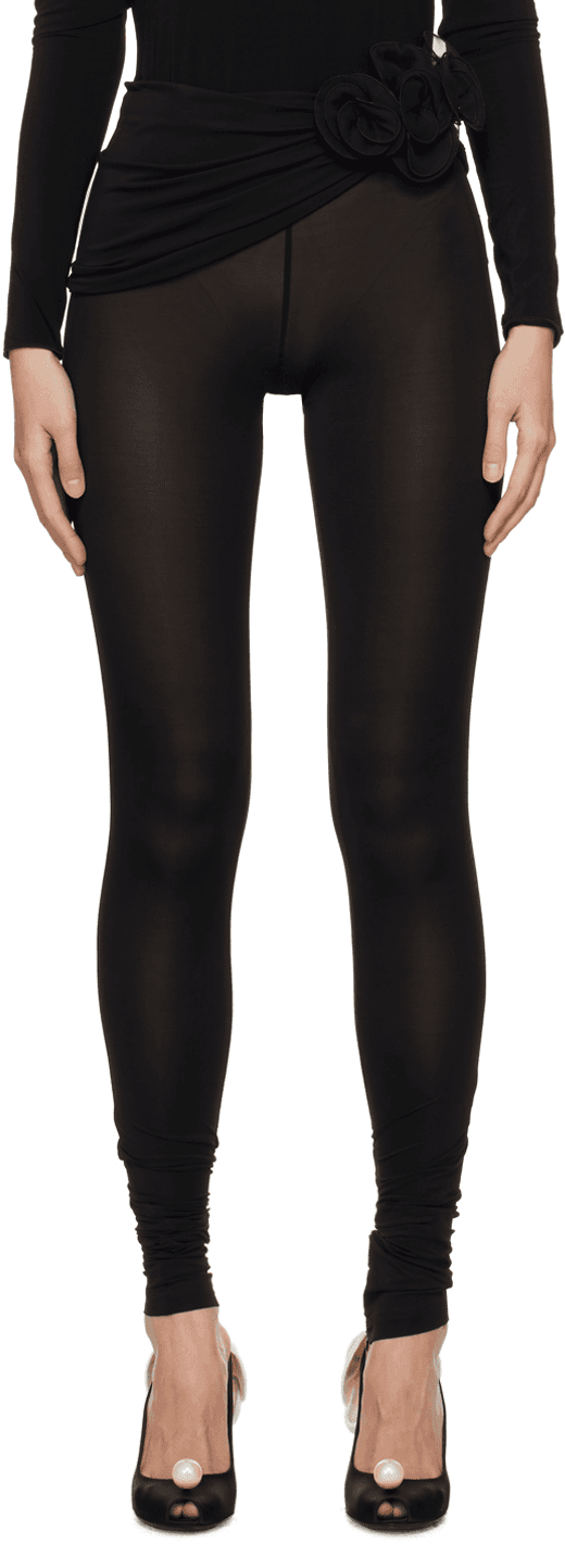 Black Wrap Leggings - Image 1