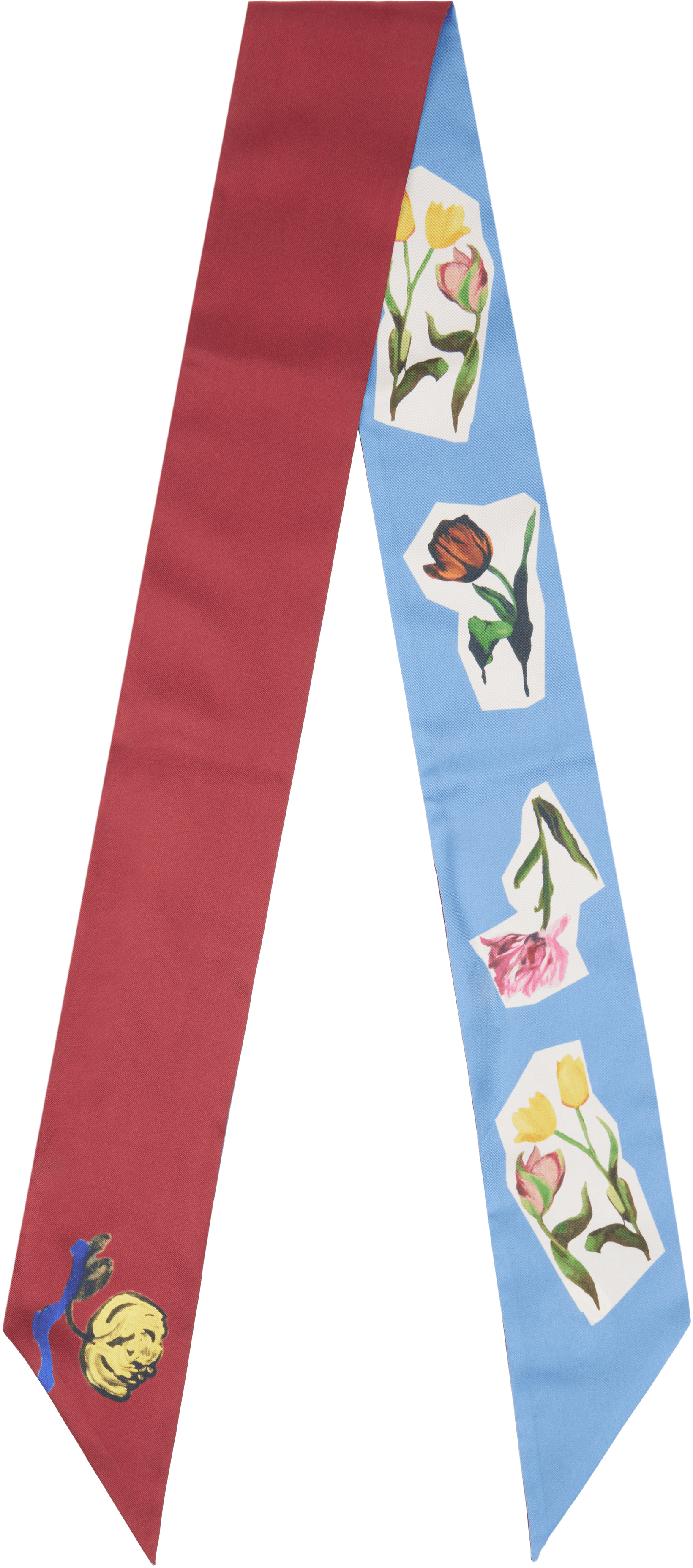Blue Artists' Capsule Silk Flower Collage Scarf - Image 1