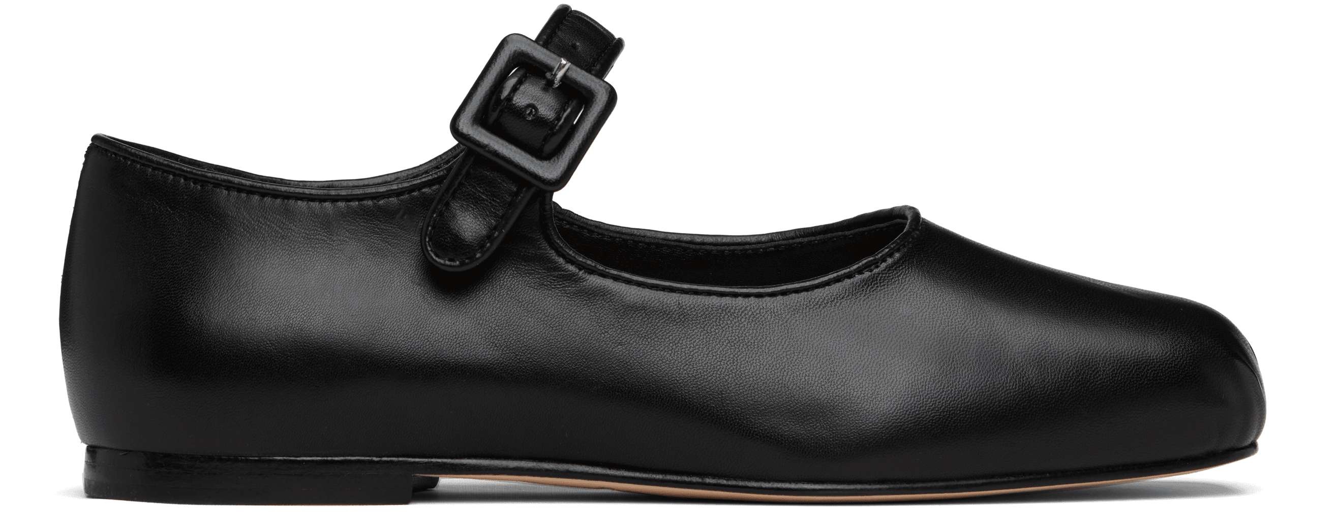 Black Pointe Mary Jane Ballerina Flats - Image 1