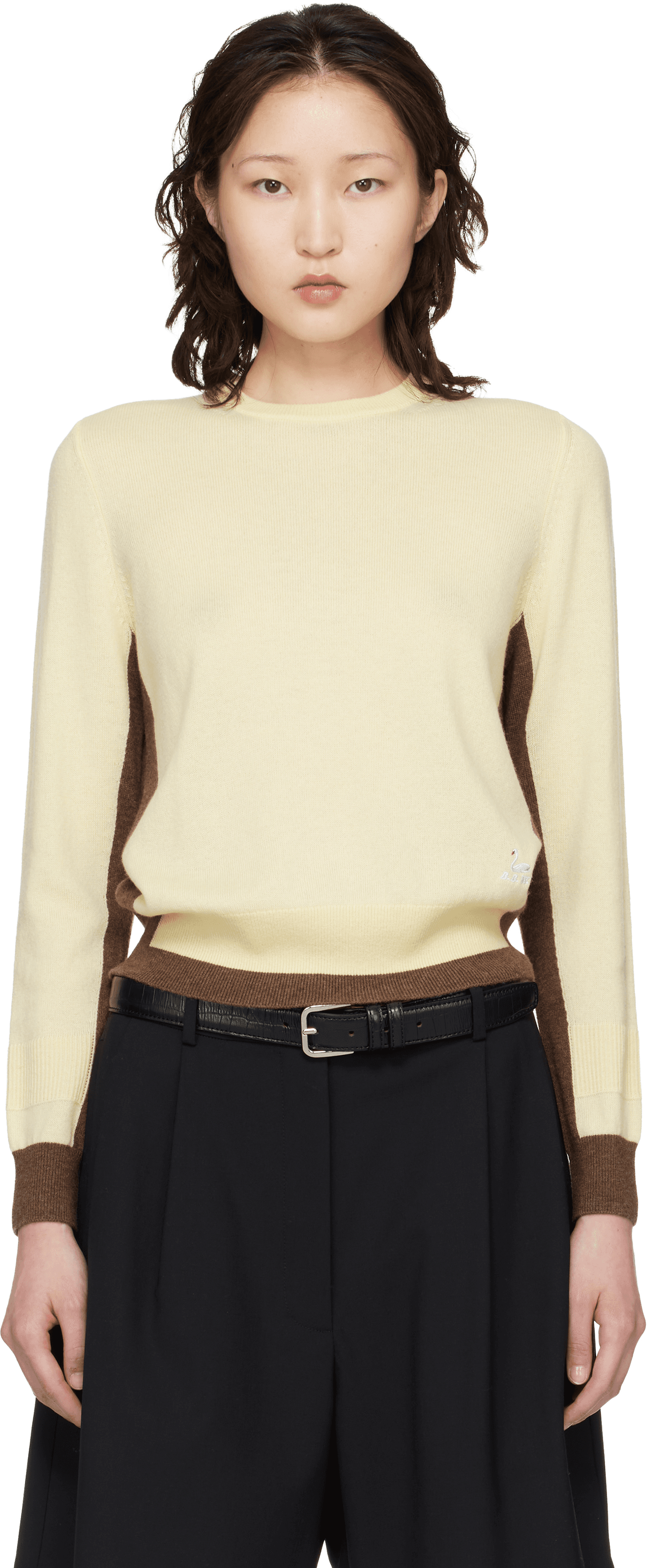 Yellow & Brown Hockney Sweater - Image 1