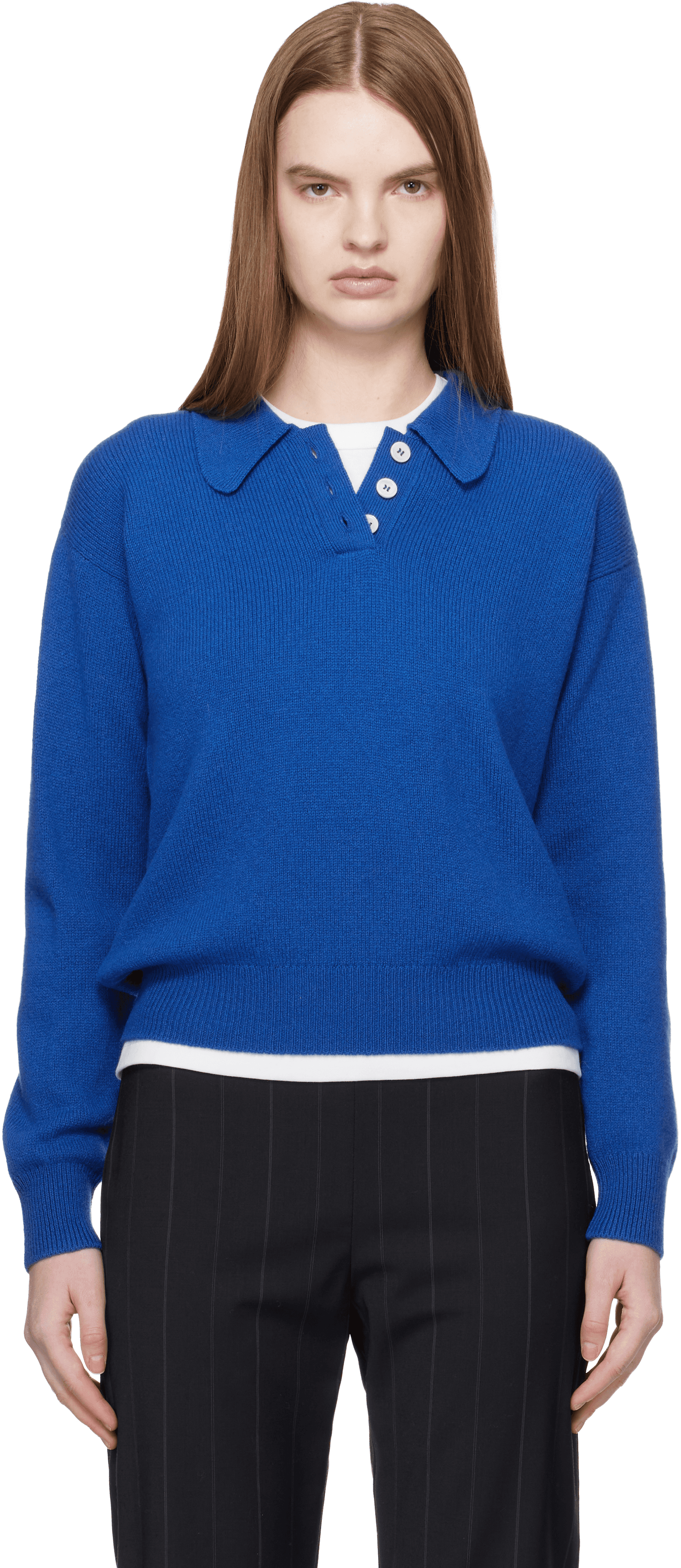 SSENSE Exclusive Blue Edith Polo - Image 1