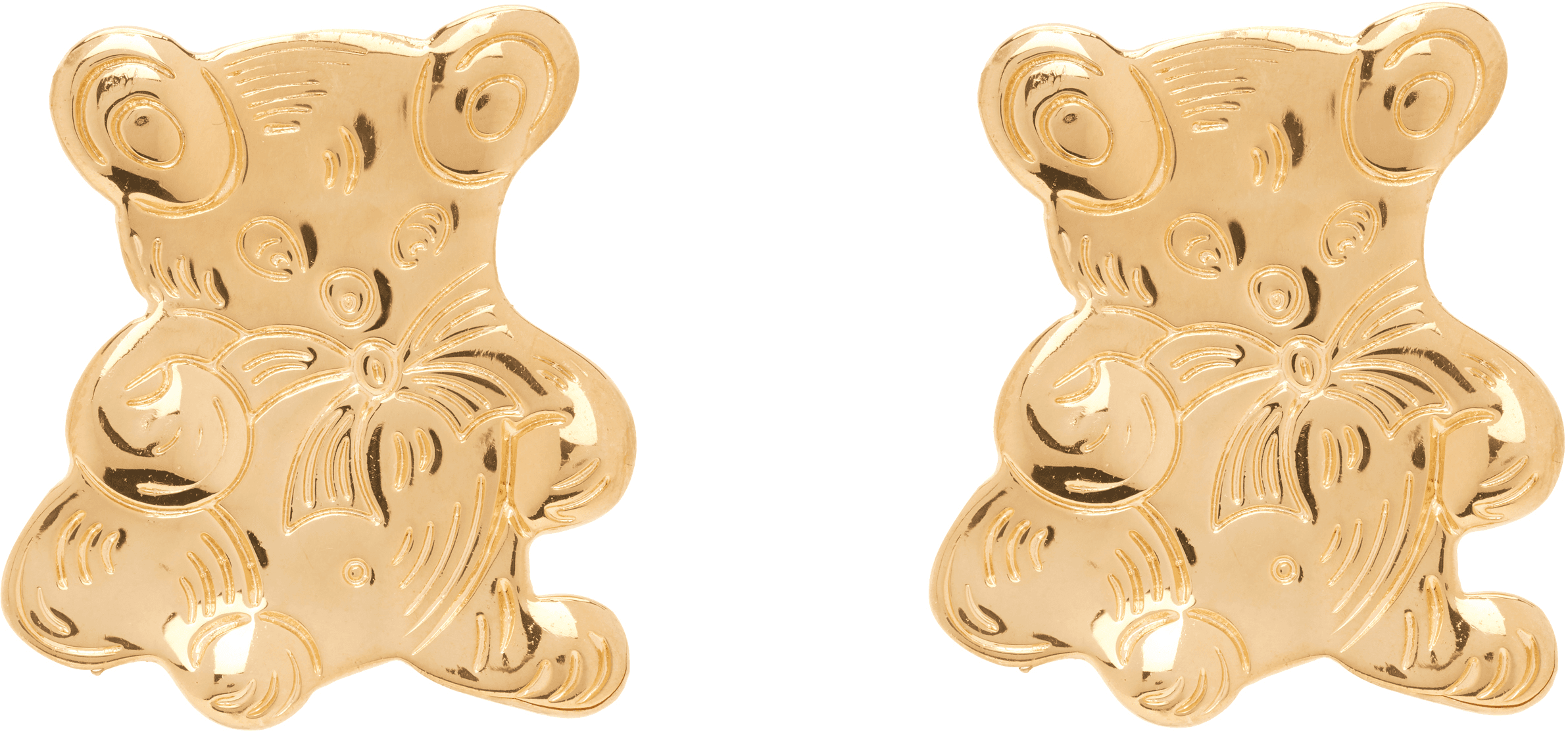 Teddy Gold Bear Stud Earrings - Image 1