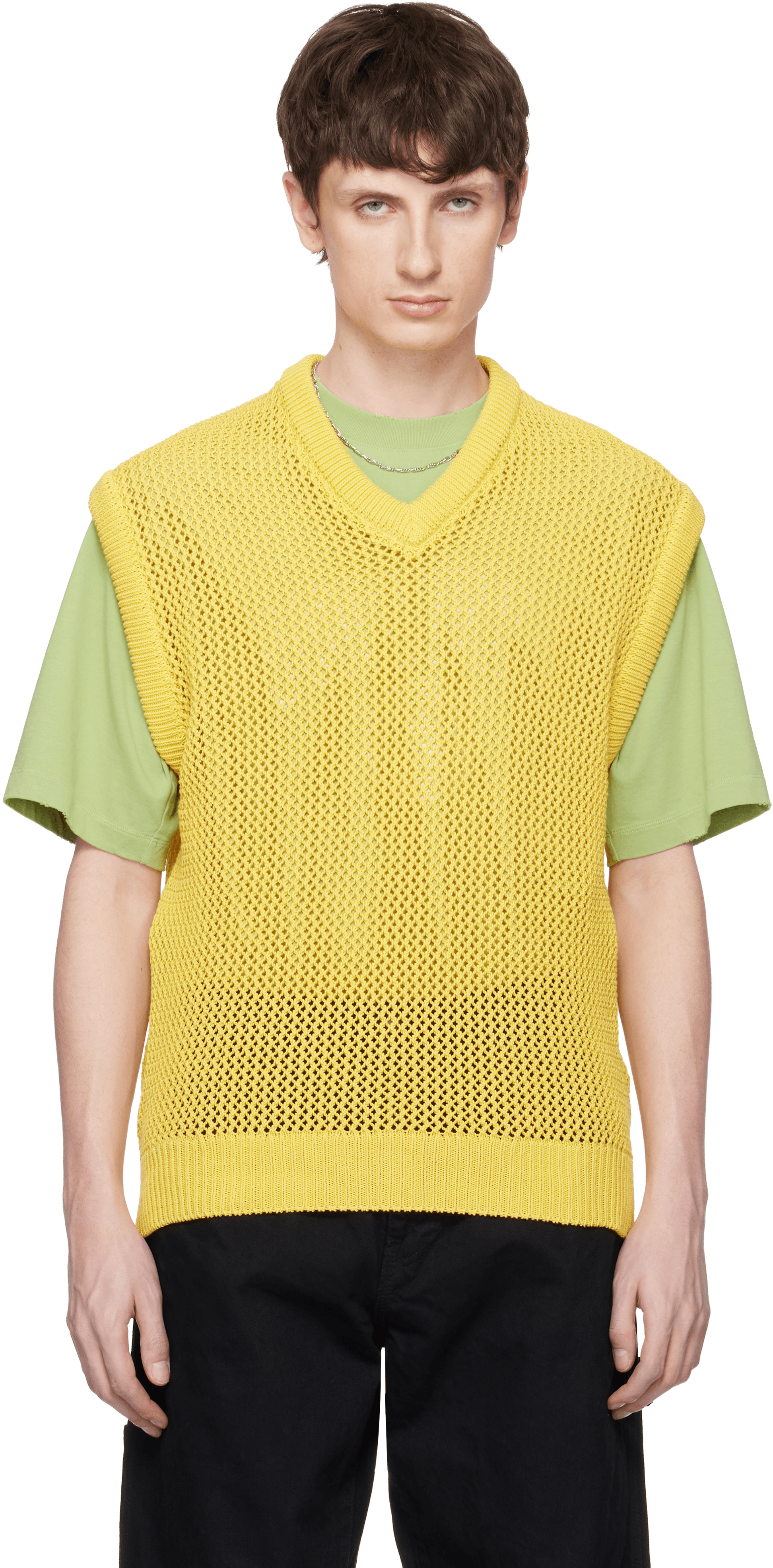 Yellow Knitted Vest - Image 1