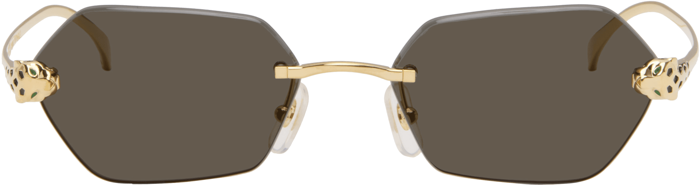 Gold 'Panthère de Cartier' Sunglasses - Image 1